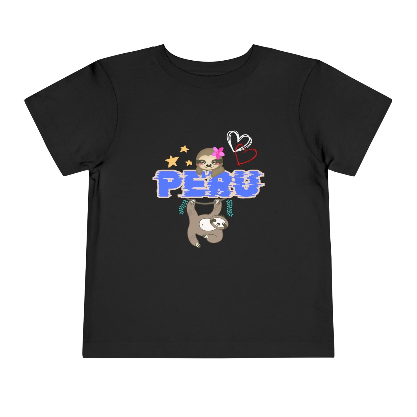 Best PeruvianToddler Short Sleeve Tee "Peruvian Jungle Perezozo"