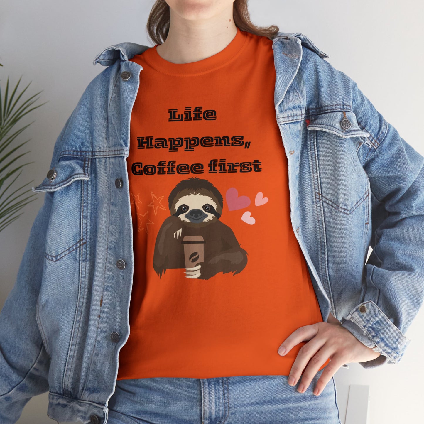 Best Unisex Coffee T-Shirt "Life Happens, Coffee First"