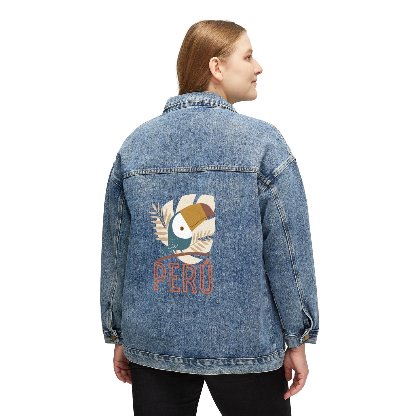 Peruvian Women's Denim Jacket "Peru Tucan"