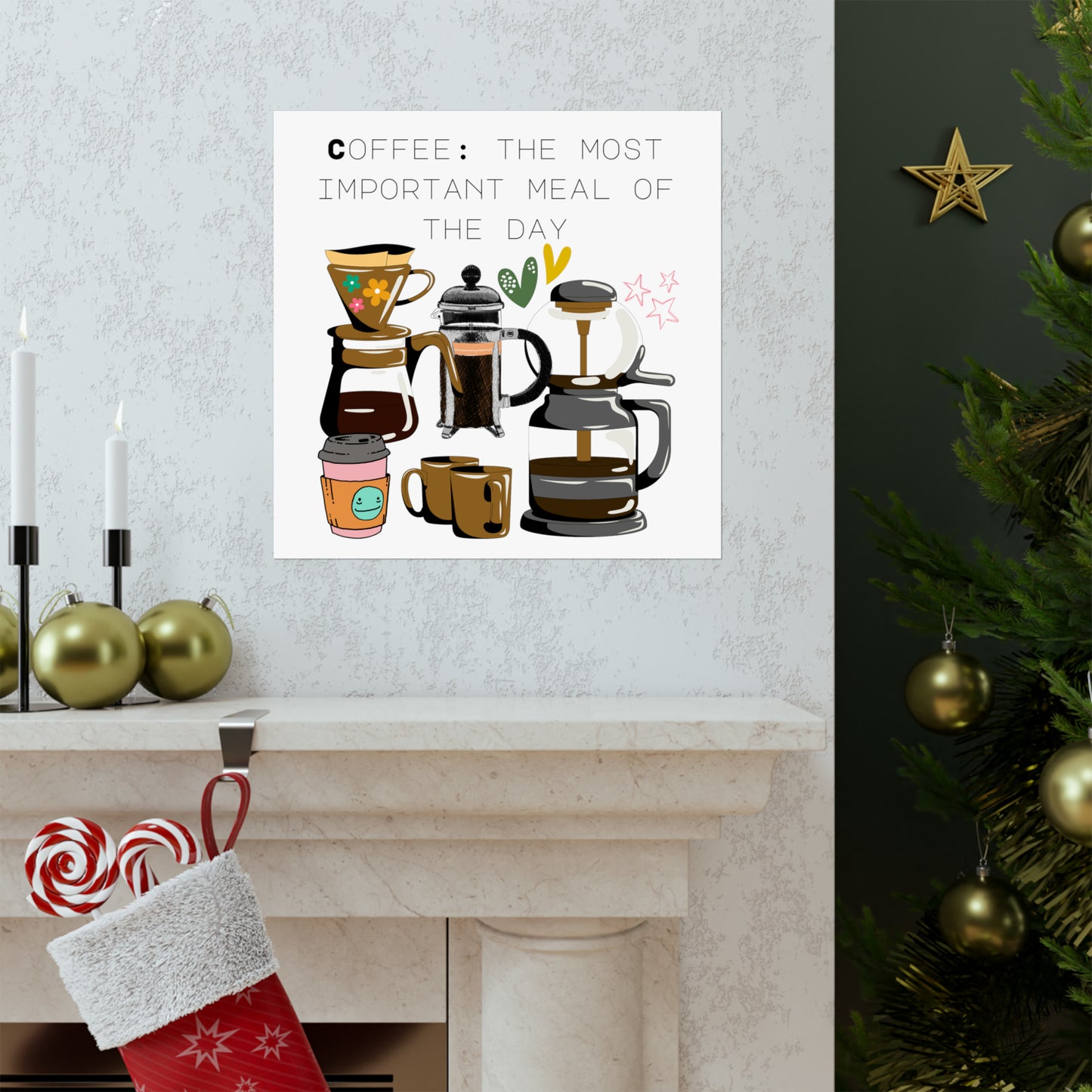 Matte Vertical Posters "Coffee: the most important meal of the day"