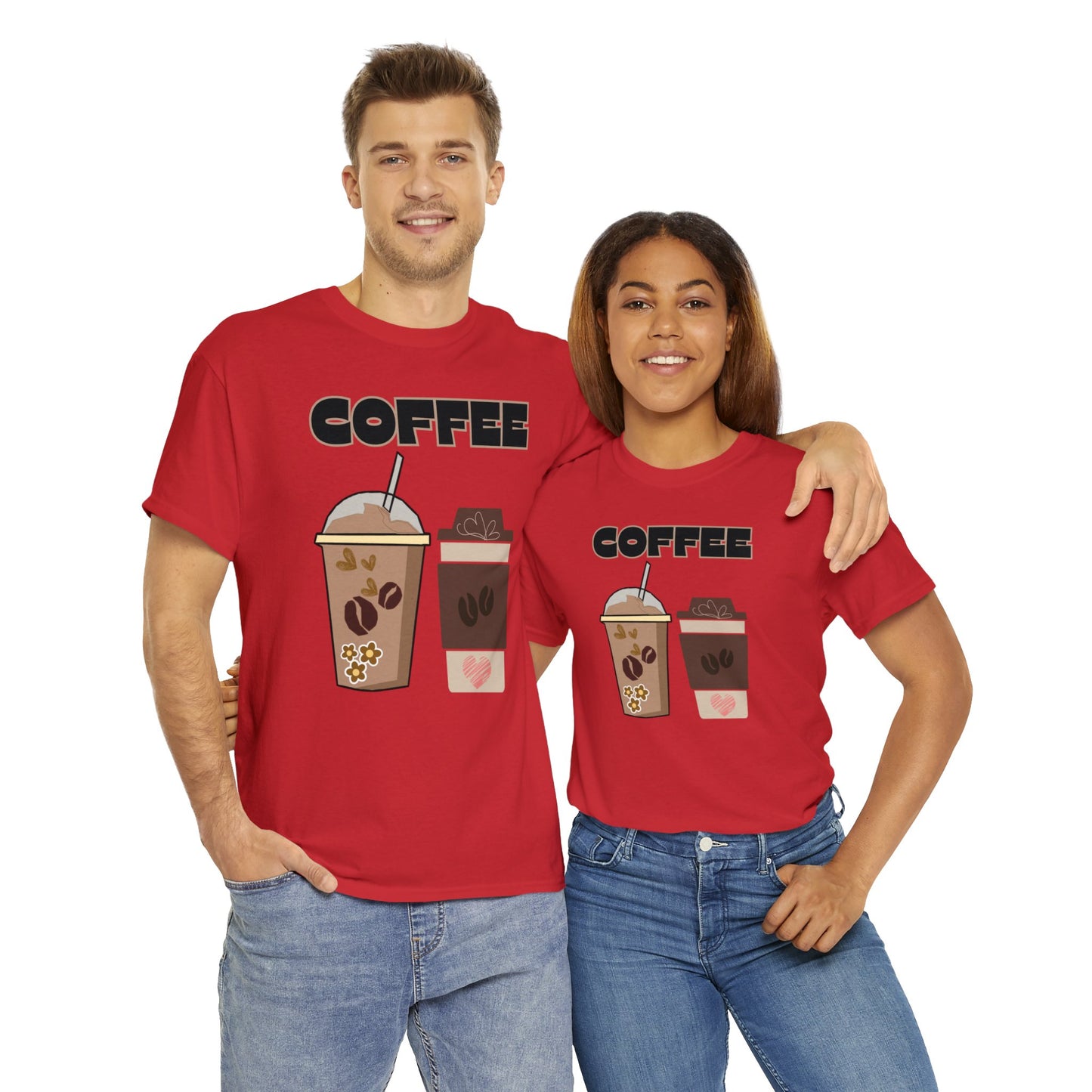 Best Unisex Coffee T-Shirt "Two Cups"