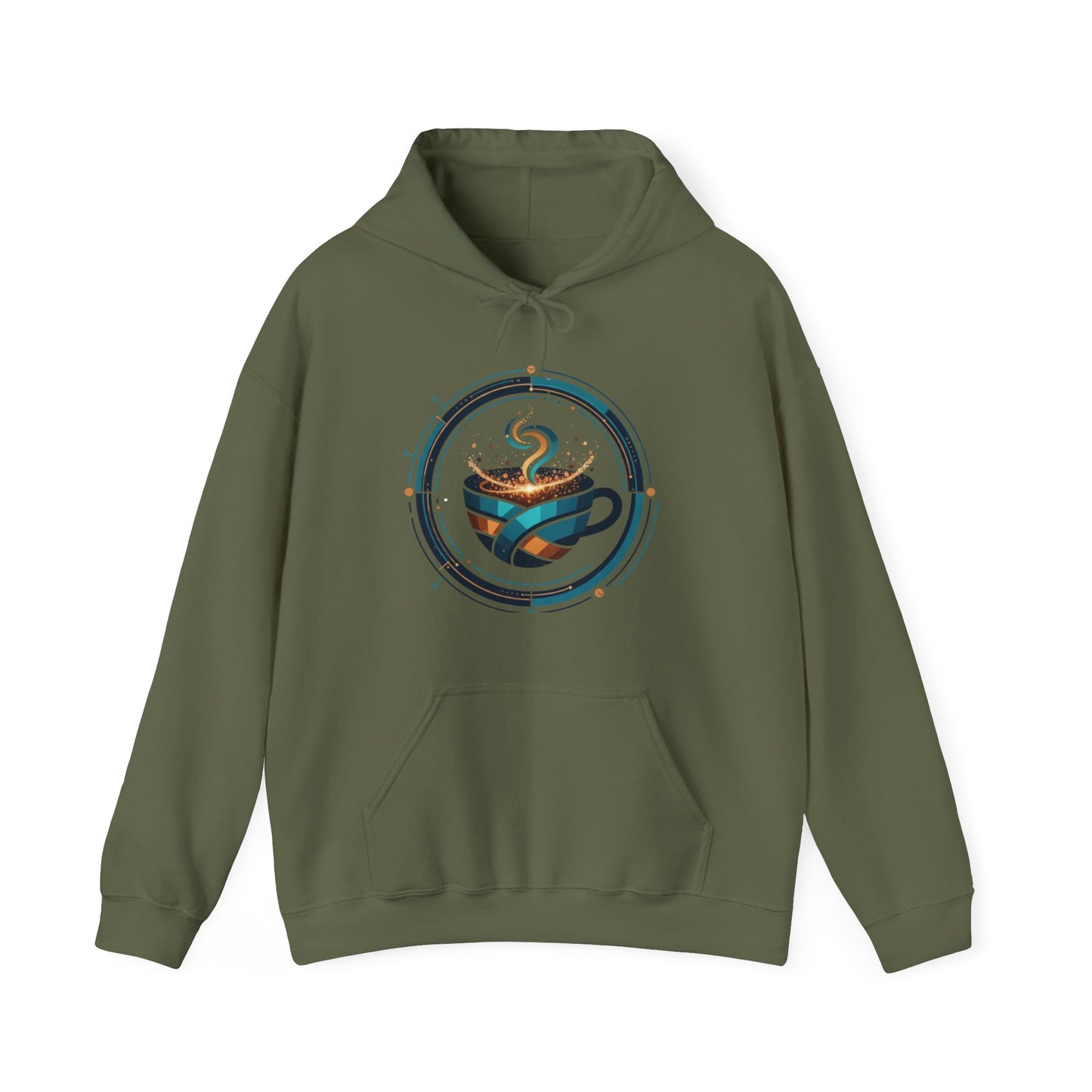 π΅β Futuristic Coffee Cup Hoodie USA | Tech-Inspired Coffee Hoodie