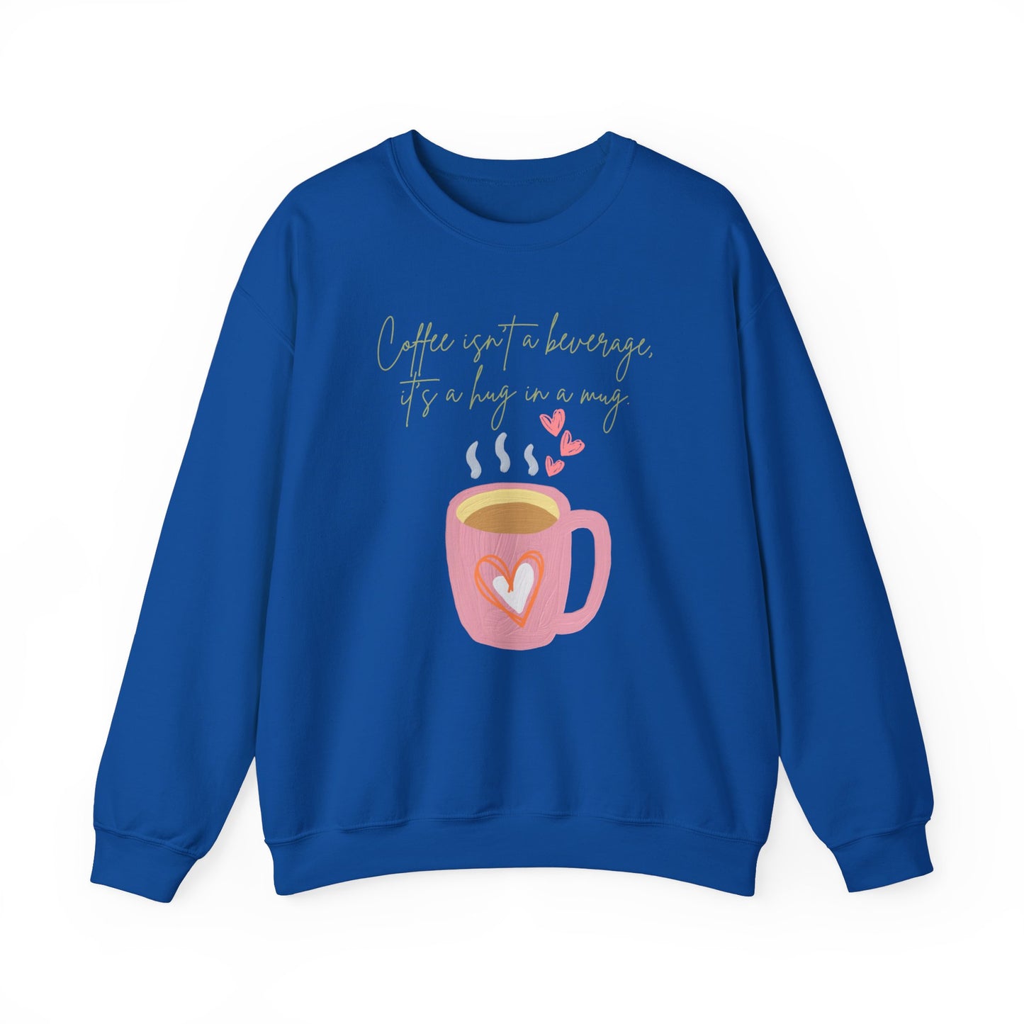 ☕ Coffee Hug in a Mug Sweatshirt USA | Cozy Unisex Sweater for Coffee Lovers