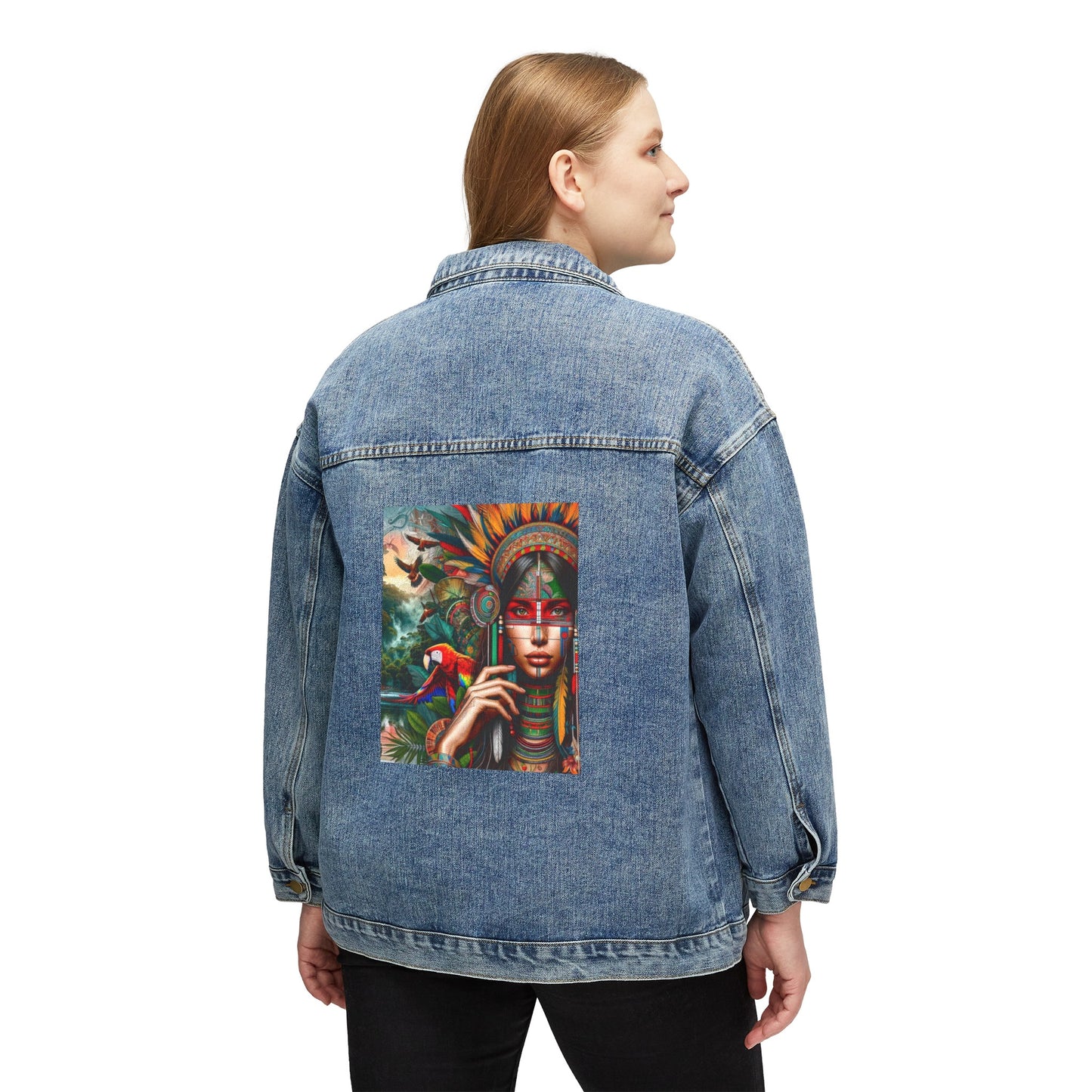 Peruvian Women's Denim Jacket "Ashaninka"