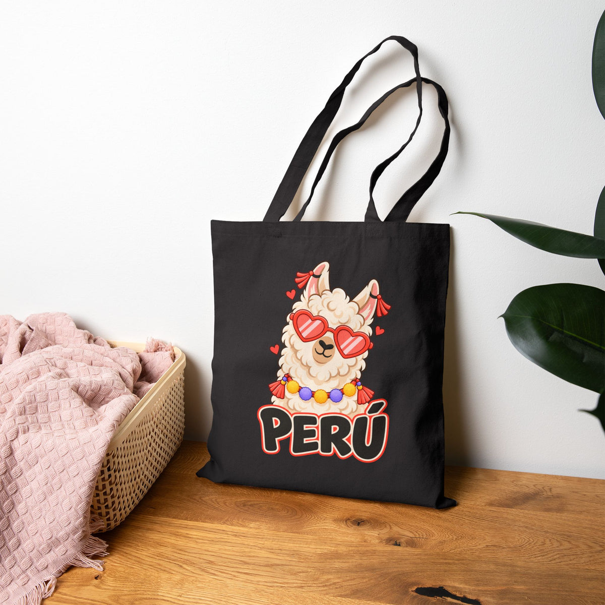 Best Cool Llama Peru Tote Bag - Heart Sunglasses Gift