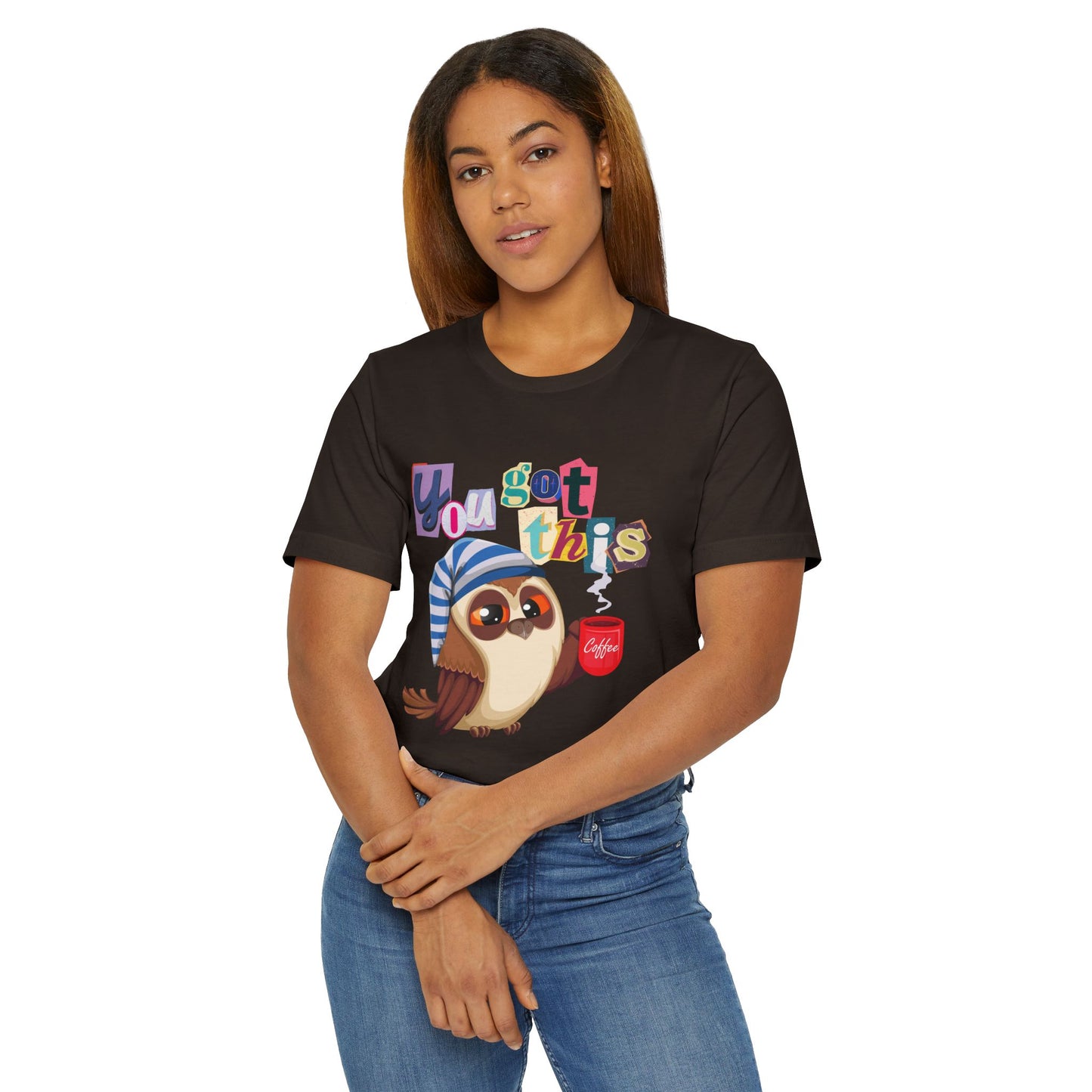 You Got This Coffee Owl T-Shirt – Cute Motivational Graphic Tee for Coffee Lovers (USA Only)