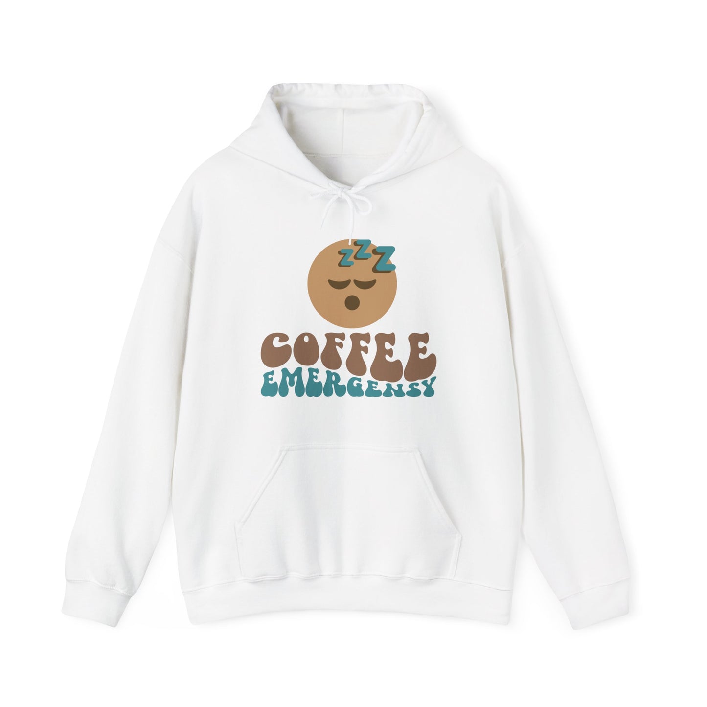Coffee Emergency Hoodie (Unisex) – Funny Sleepy Face Coffee Lover Hoodie (USA Only)