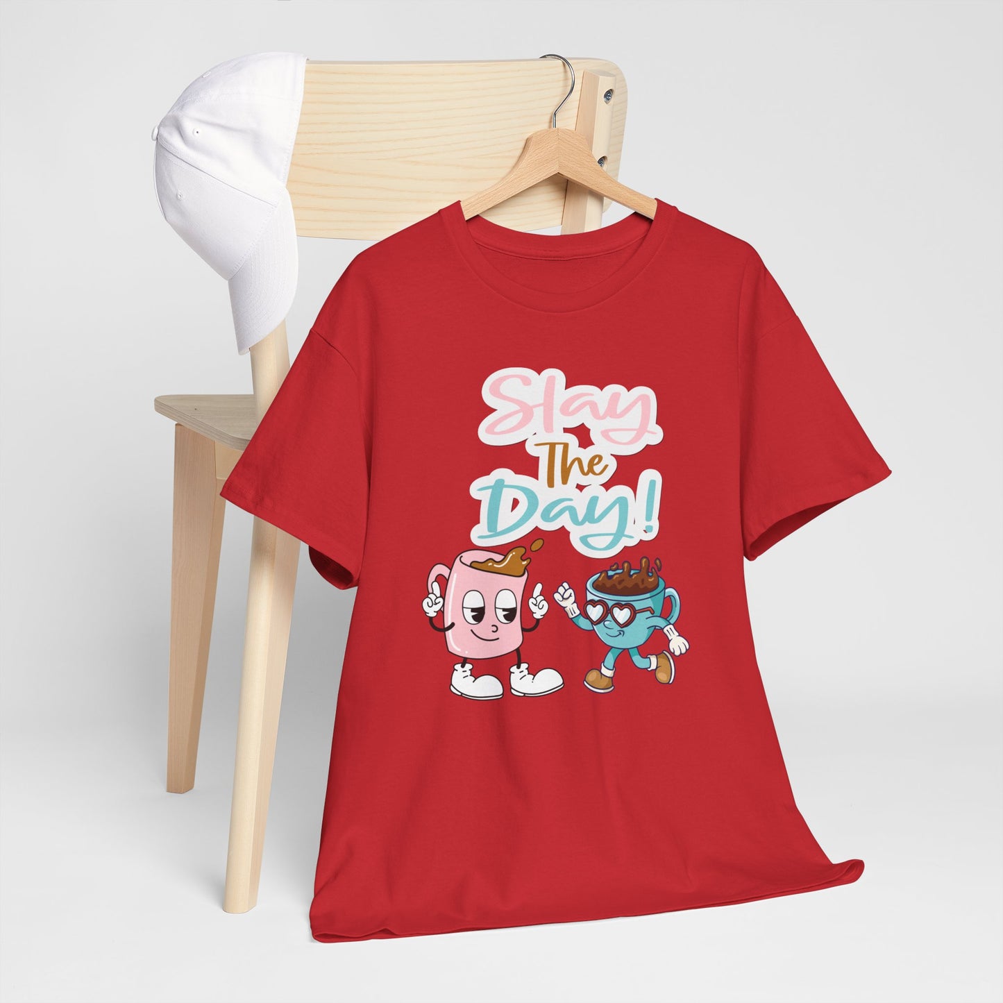 Best Unisex Coffee Tee That's Serving Motivation: Pastel Power Brew 'Slay the Day'