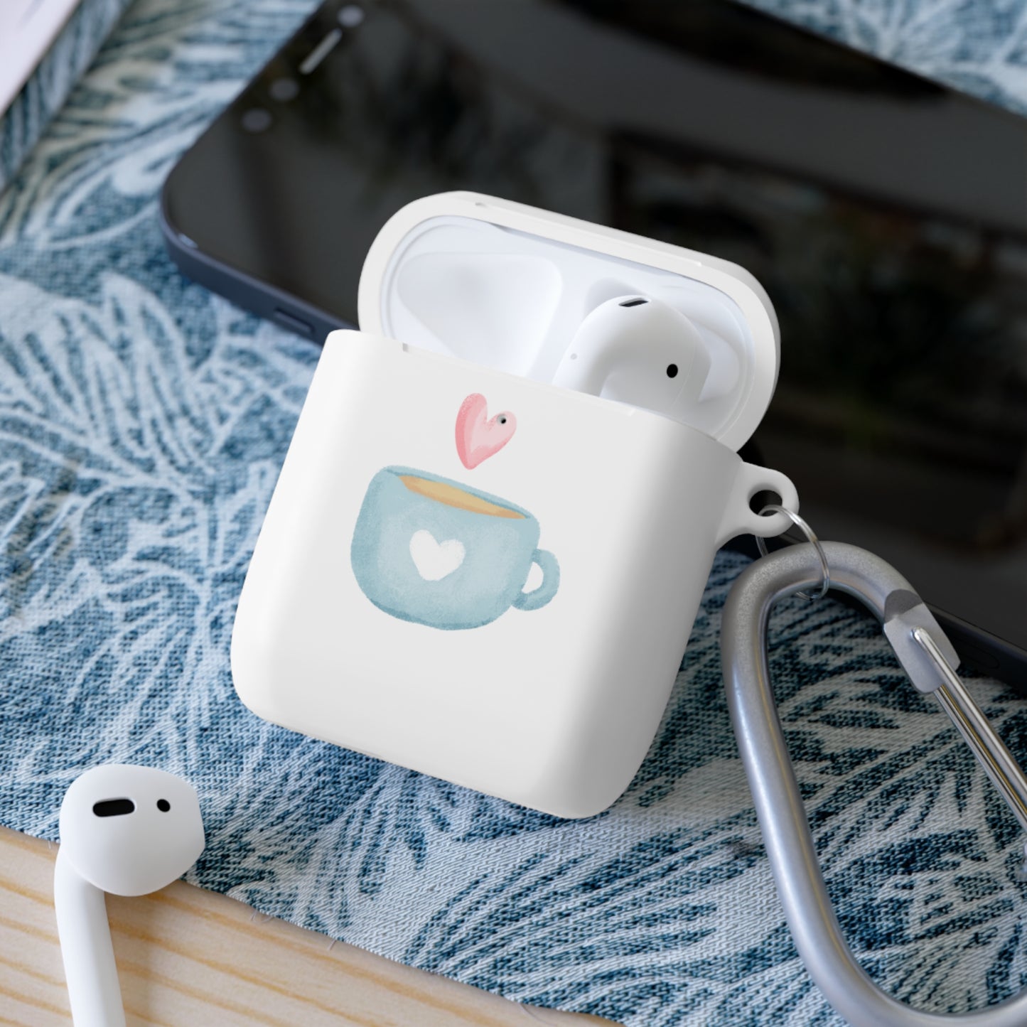 Best Coffee AirPods and AirPods Pro Case Cover "Coffee Mugs Heart"