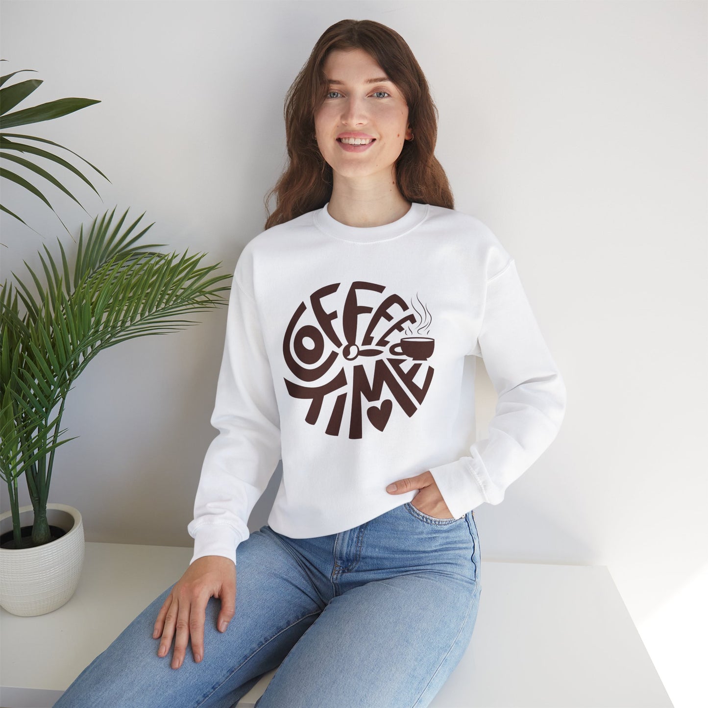 ☕ Coffee Time Sweatshirt USA | Unisex Cozy Sweater