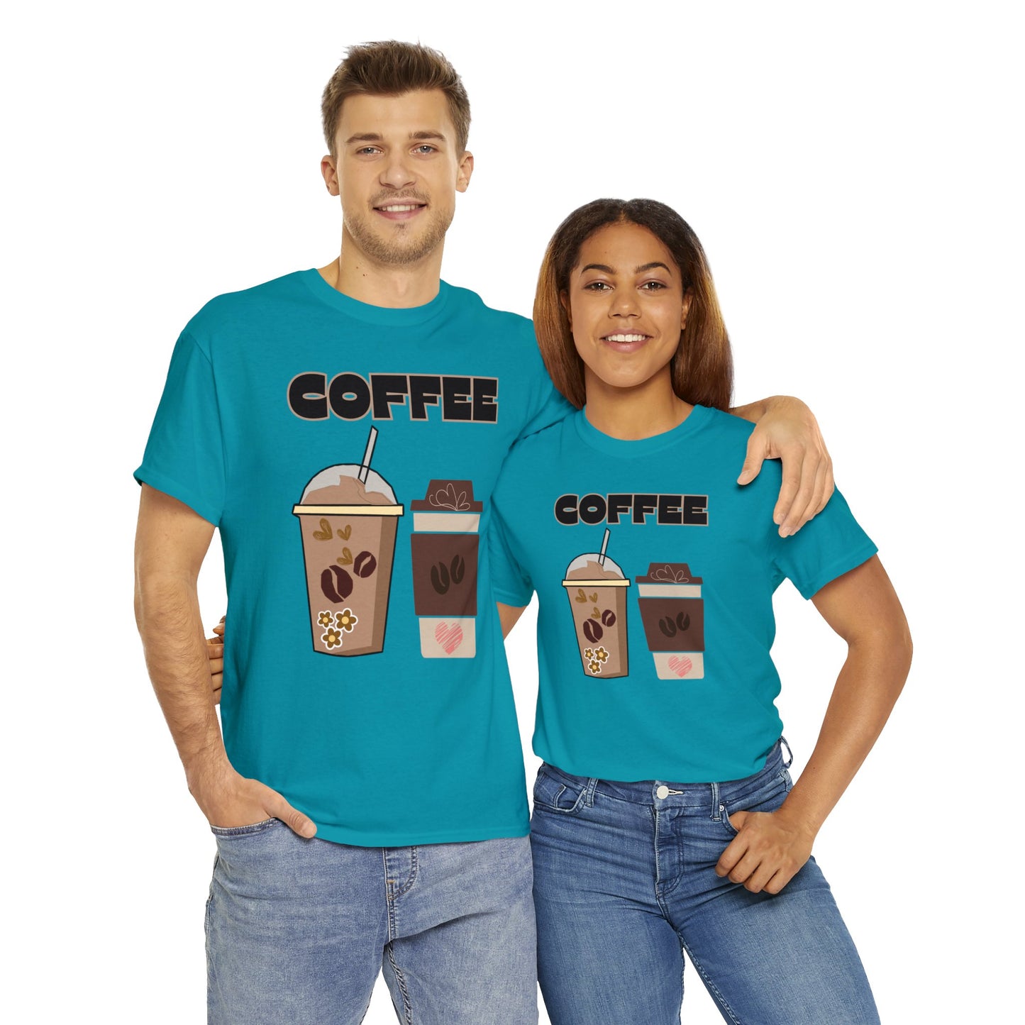 Best Unisex Coffee T-Shirt "Two Cups"