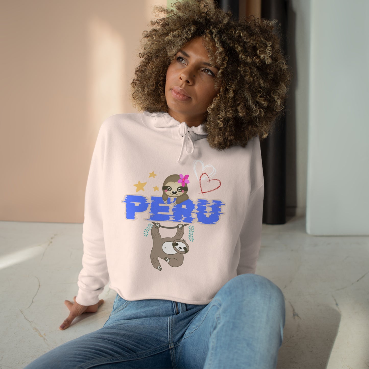 Best Peruvian Crop Hoodie "PERU Jungle Love"