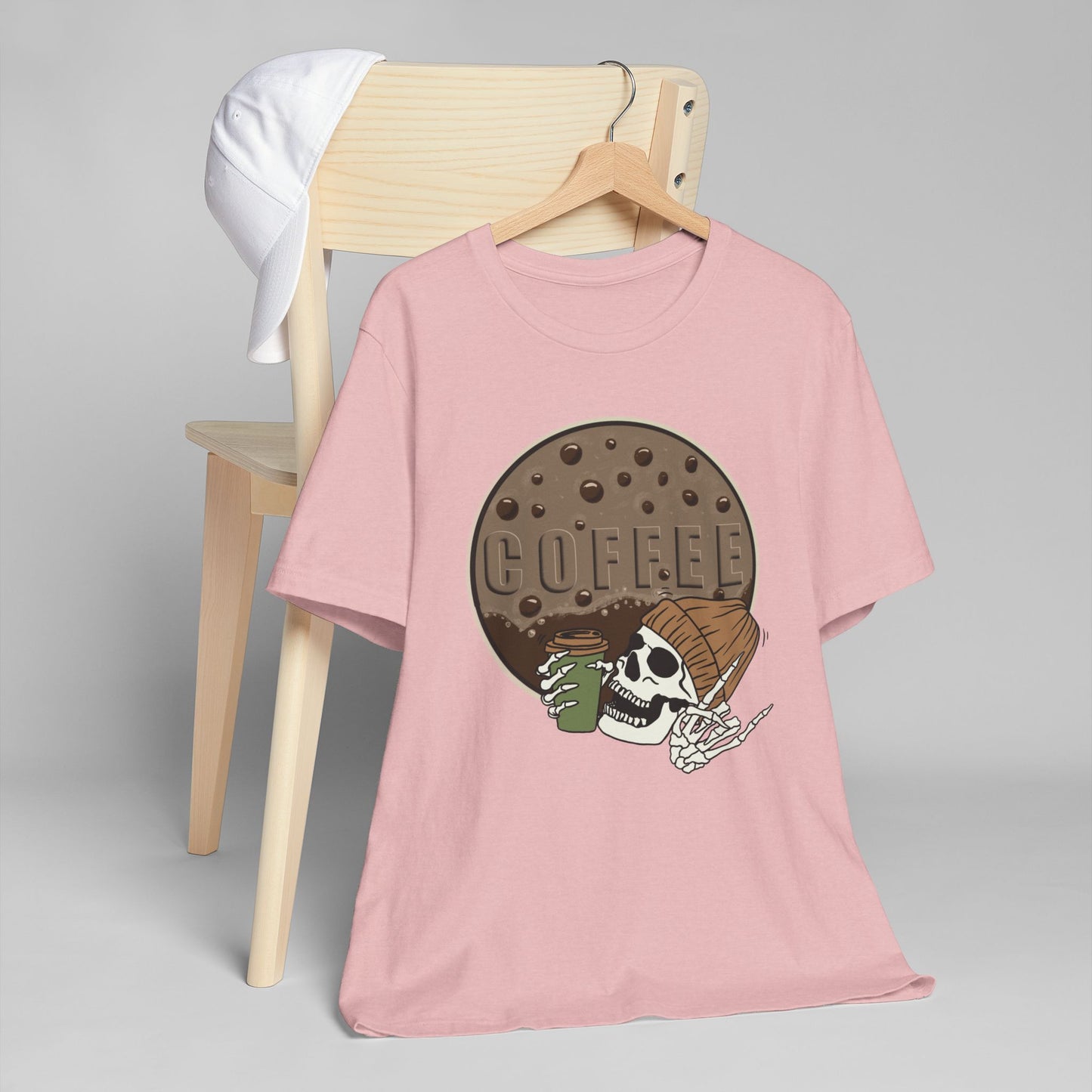 Coffee Skeleton T-Shirt – Cool Skull Graphic Tee for Coffee Lovers (USA Only)