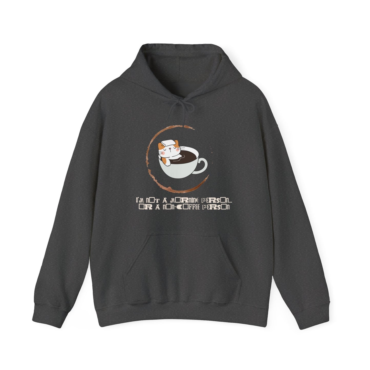 π±β Not a Morning Person Coffee Cat Hoodie USA | Funny Coffee Hoodie