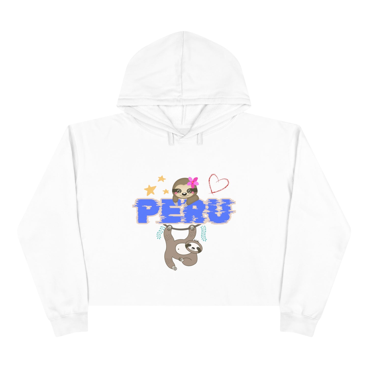Best Peruvian Crop Hoodie "PERU Jungle Love"
