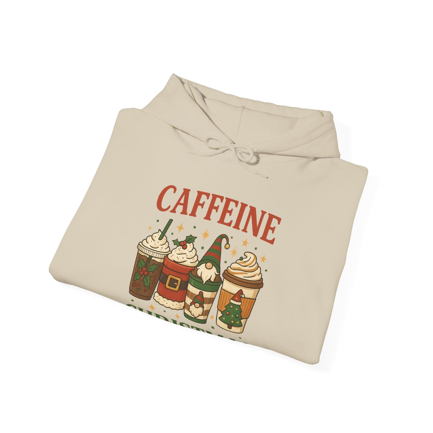 Caffeine Christmas Hoodie USA π
β β Unisex Holiday Coffee Hoodie for Coffee Lovers