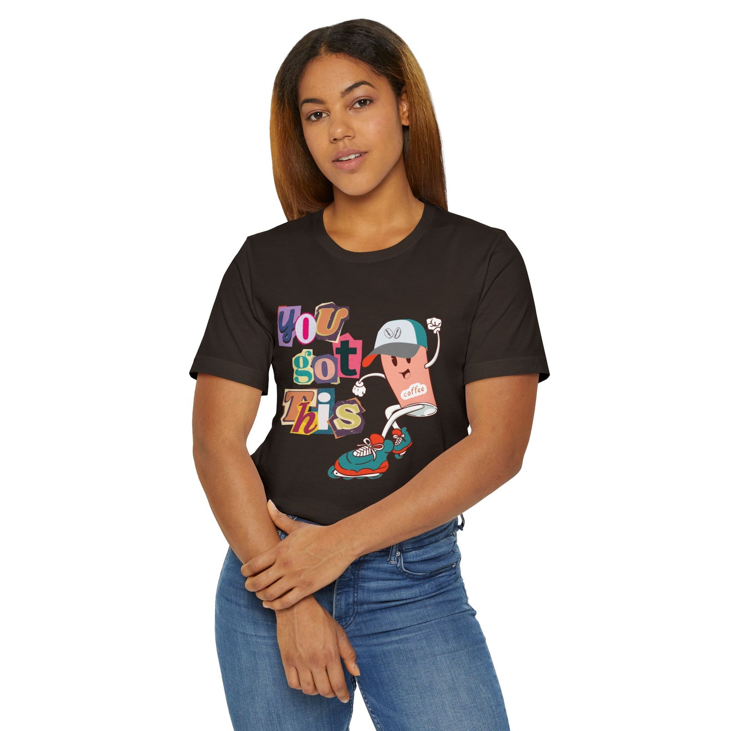 You Got This Coffee Skater T-Shirt – Fun Motivational Graphic Tee for Coffee Lovers (USA Only)