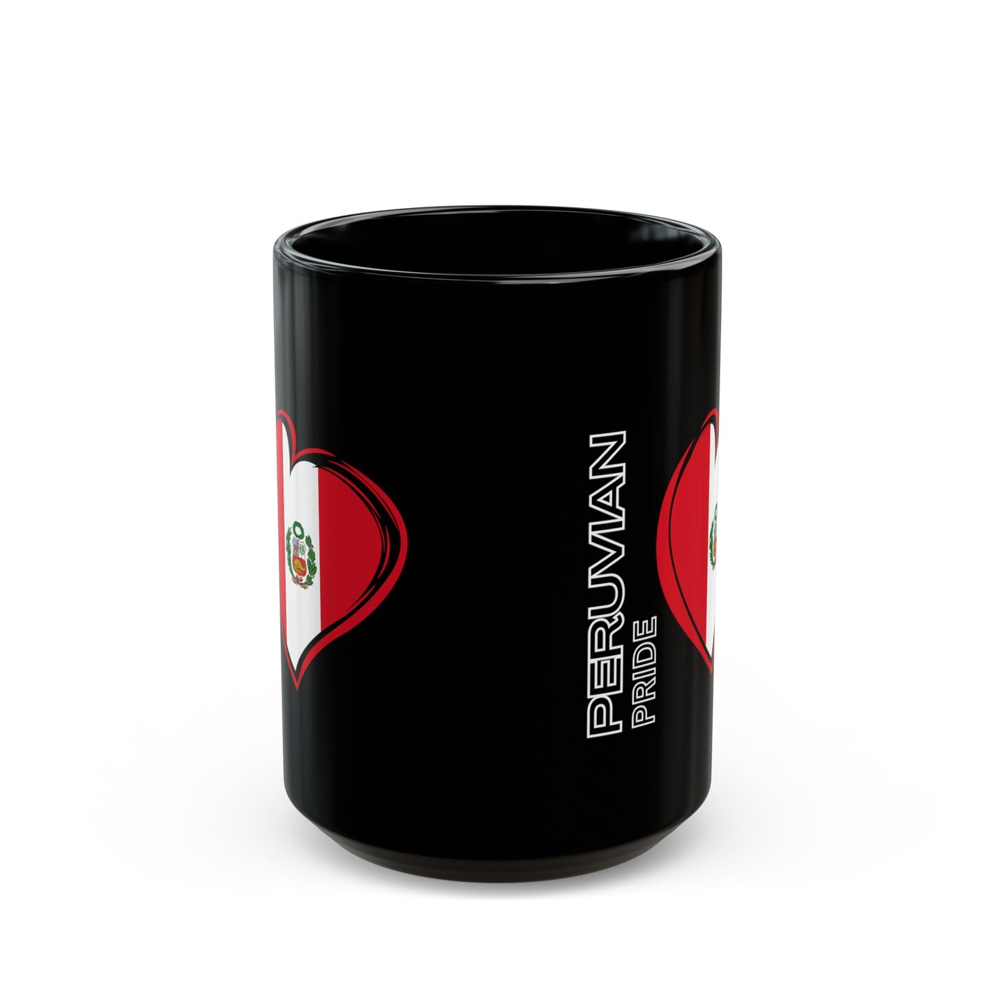 Best Peruvian Coffee Black Mug (11oz, 15oz) "Peru Flag"