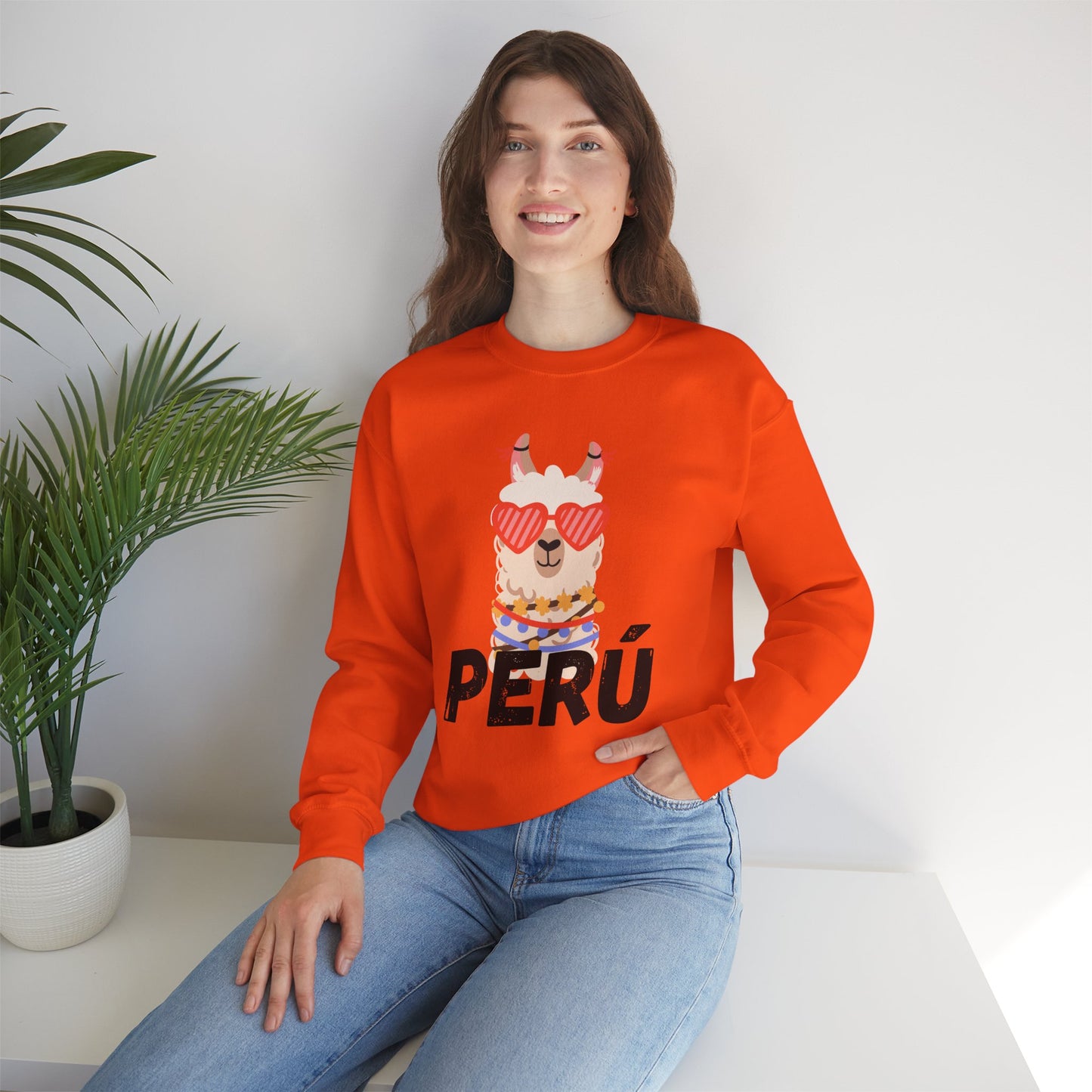 Best Unisex Sweatshirt Peruvian Inspired "Llama Heart"
