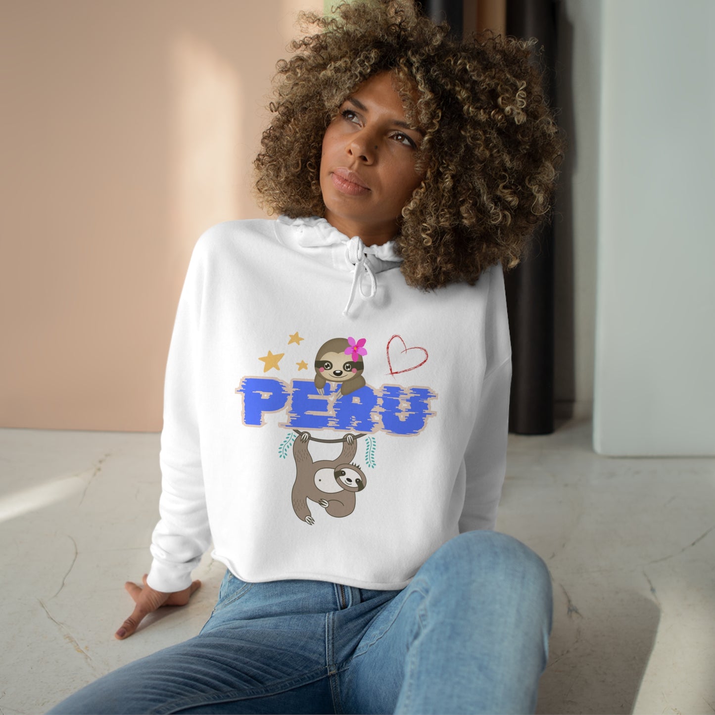 Best Peruvian Crop Hoodie "PERU Jungle Love"