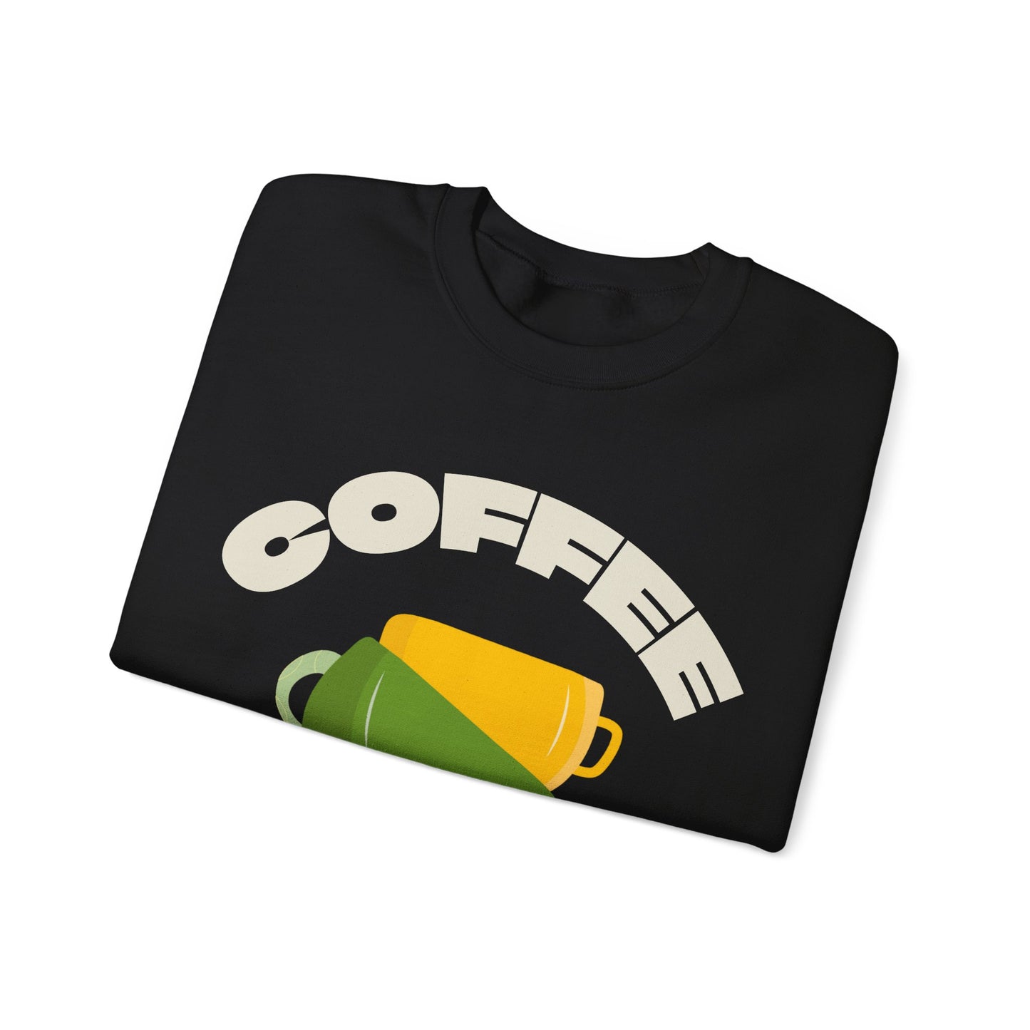βπ’ Stacked Coffee Cups Sweatshirt USA | Eco-Friendly Unisex Coffee Sweater