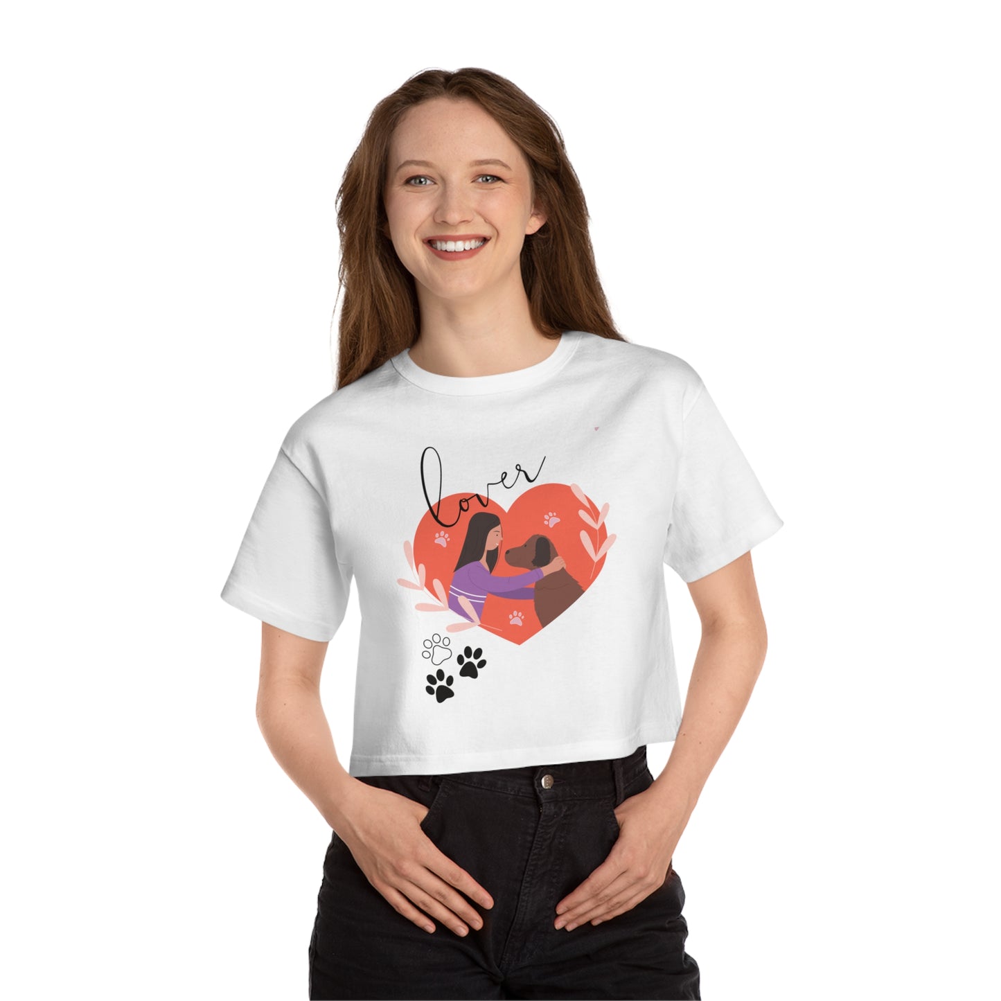 Best Champion Cropped T-Shirt "Paws of Affection"