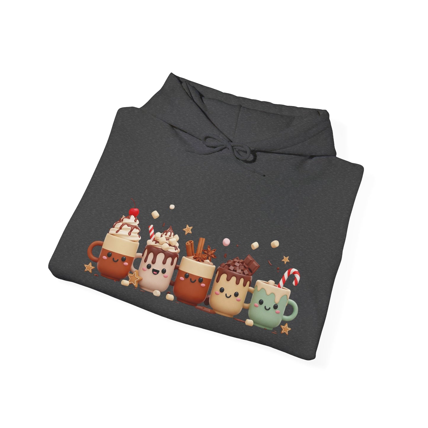 Cute Festive Coffee Mugs Hoodie USA βπ β Unisex Holiday Hoodie for Coffee Lovers