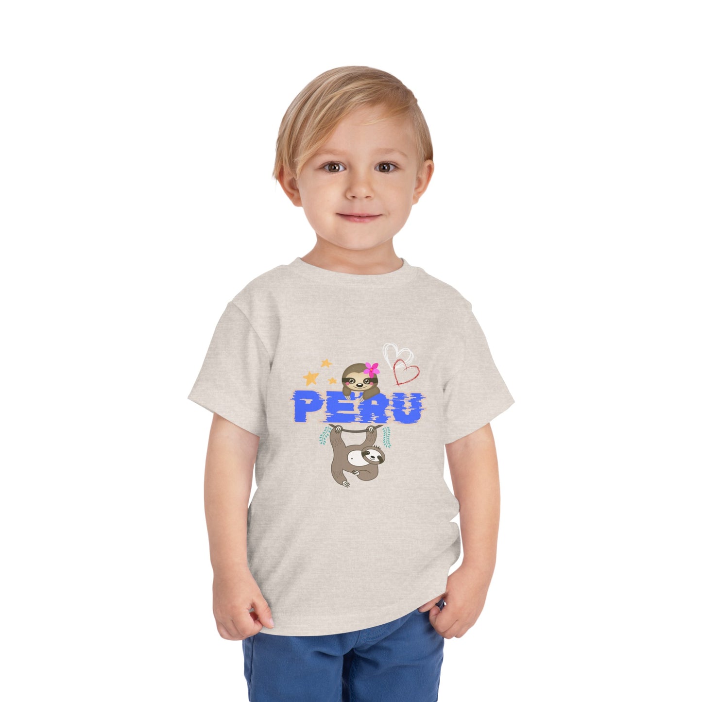 Best PeruvianToddler Short Sleeve Tee "Peruvian Jungle Perezozo"