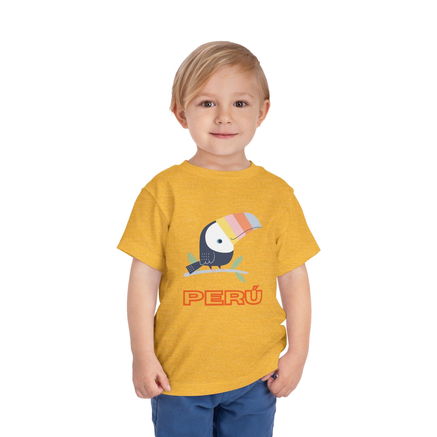 Best PeruvianToddler Short Sleeve Tee "Peru Toucan Colors"