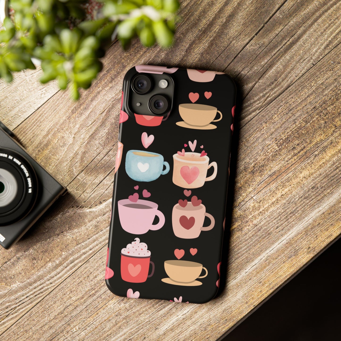 Best Slim Coffee Phone Cases "Coffee Mugs Heart "