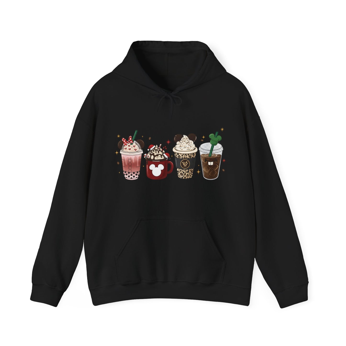 Playful Coffee Drinks Hoodie USA ☕✨ – Unisex Hoodie for Coffee Lovers