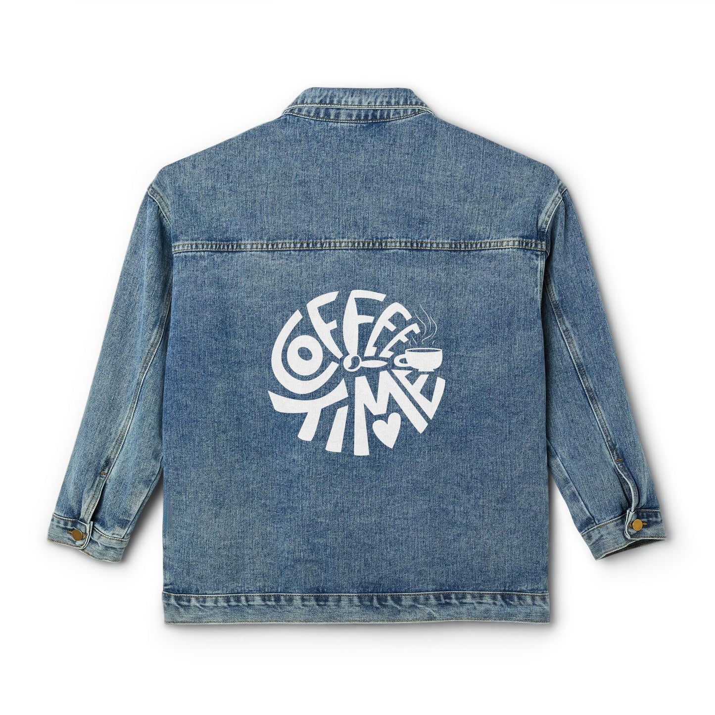 👖☕ Coffee Time Denim Jacket USA | Women’s Retro Coffee Lover Jean Jacket