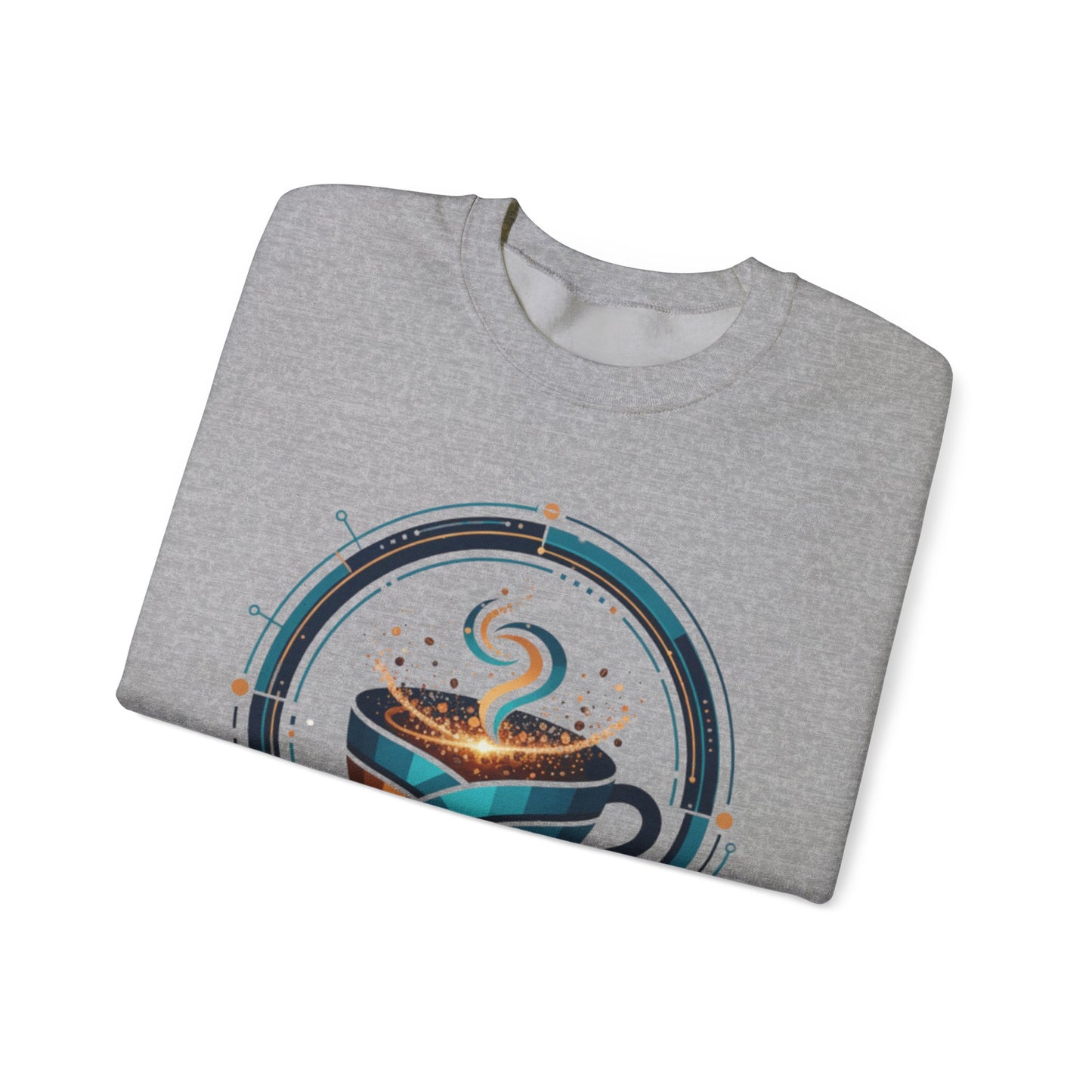 π΅β Futuristic Coffee Cup Sweatshirt USA | Eco-Friendly Unisex Coffee Sweater