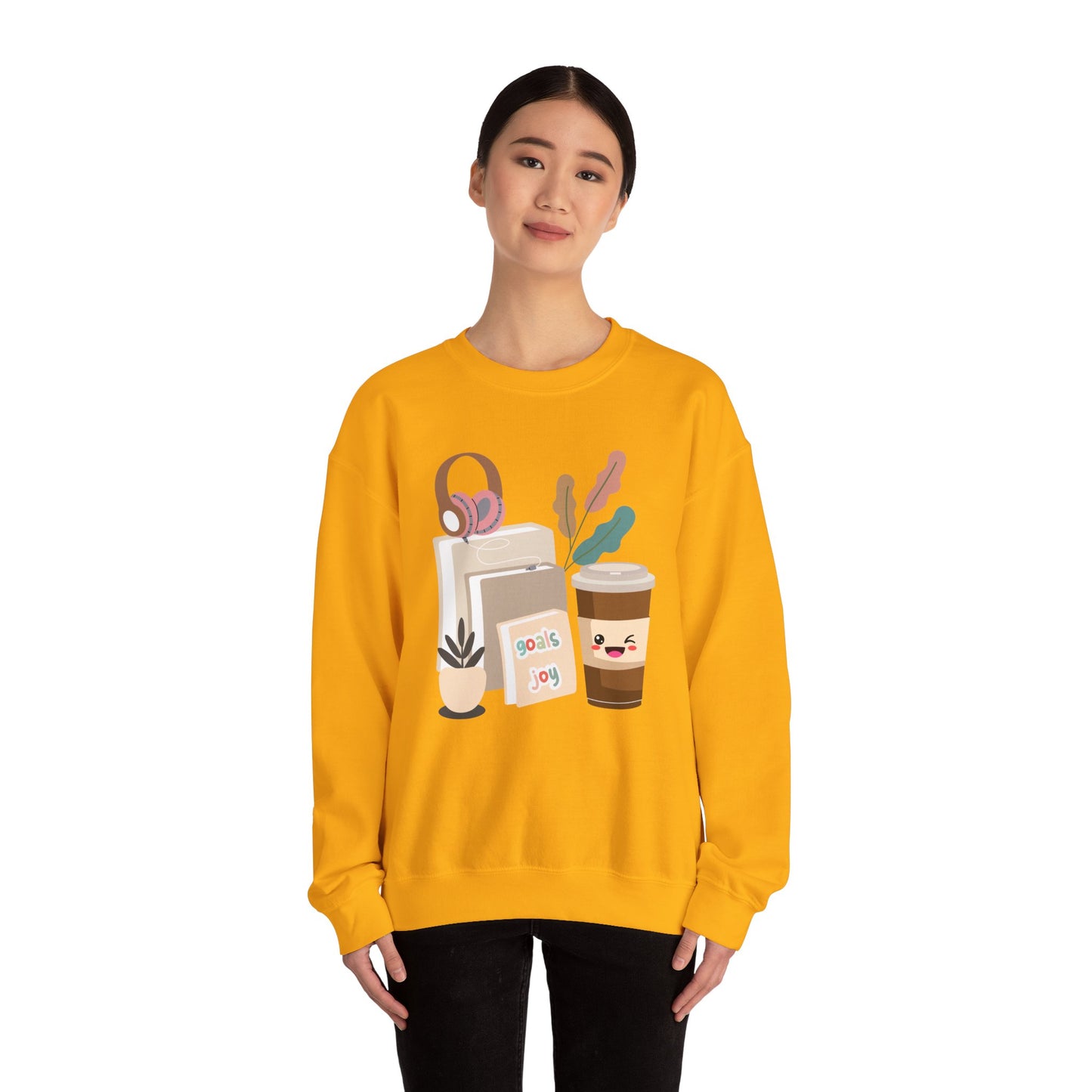 ☕ Goals & Joy Coffee Sweatshirt USA | Motivational Unisex Sweater