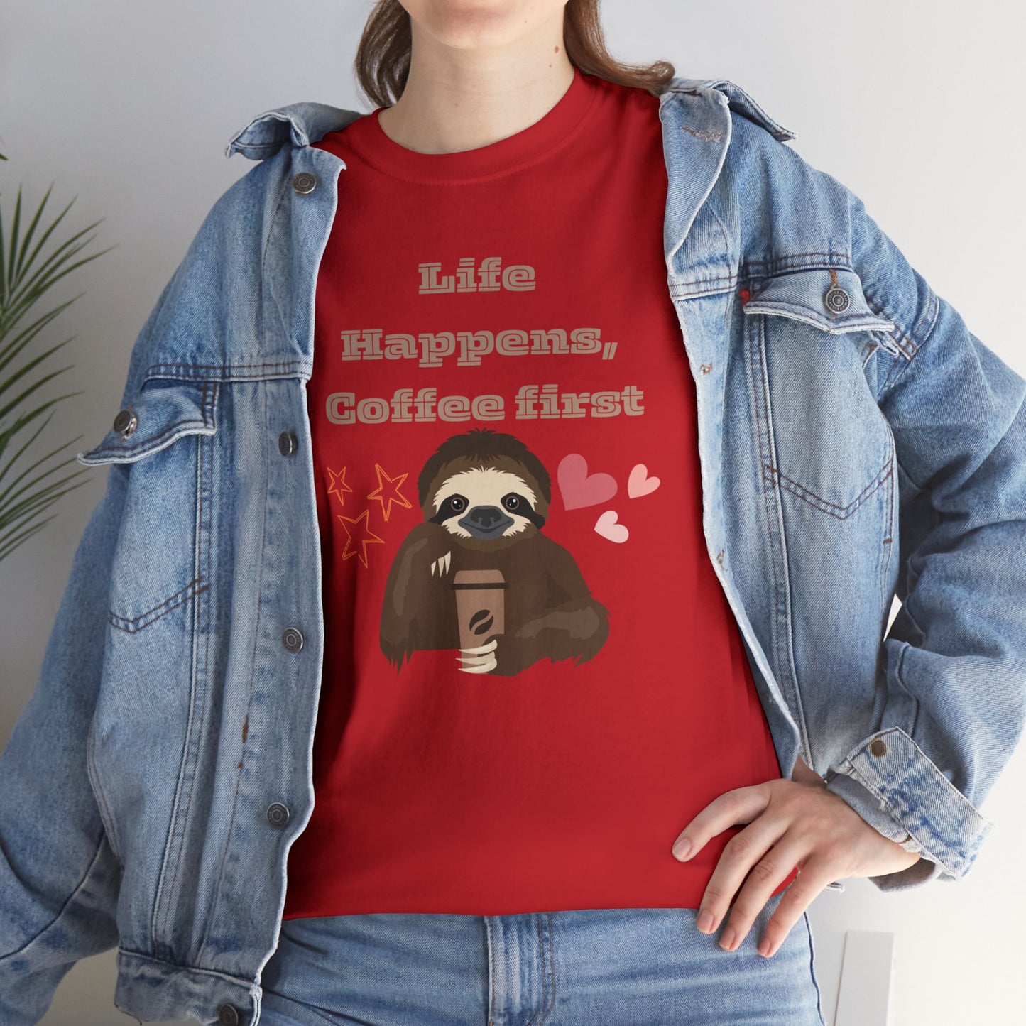 Best Unisex Coffee T-Shirt "Life Happens, Coffee First"