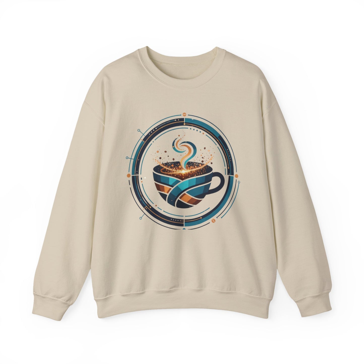 π΅β Futuristic Coffee Cup Sweatshirt USA | Eco-Friendly Unisex Coffee Sweater