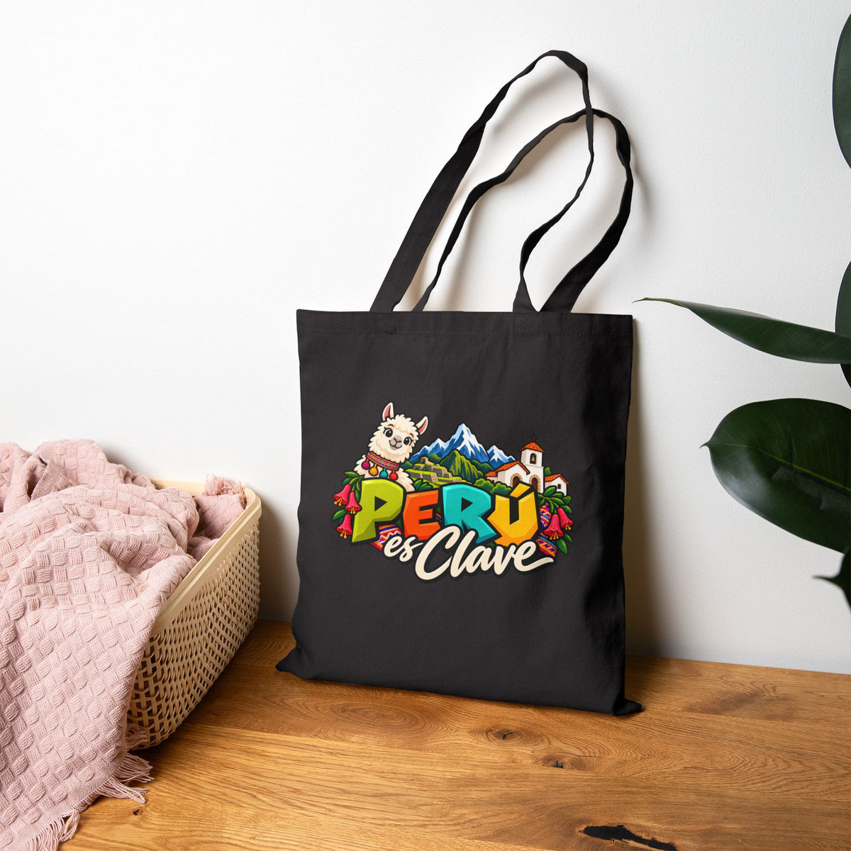 Best Perú es Clave Tote Bag - Alpaca & Machu Picchu Gift