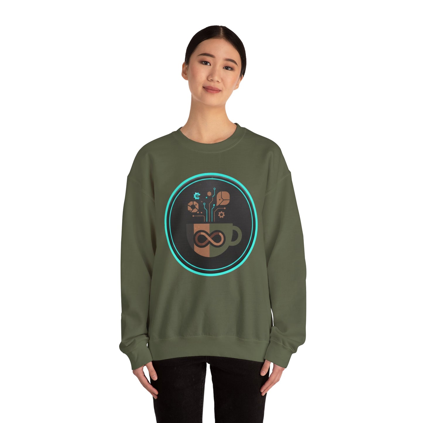 ♻️☕ Eco-Tech Coffee Infinity Sweatshirt USA | Sustainable Unisex Coffee Sweater