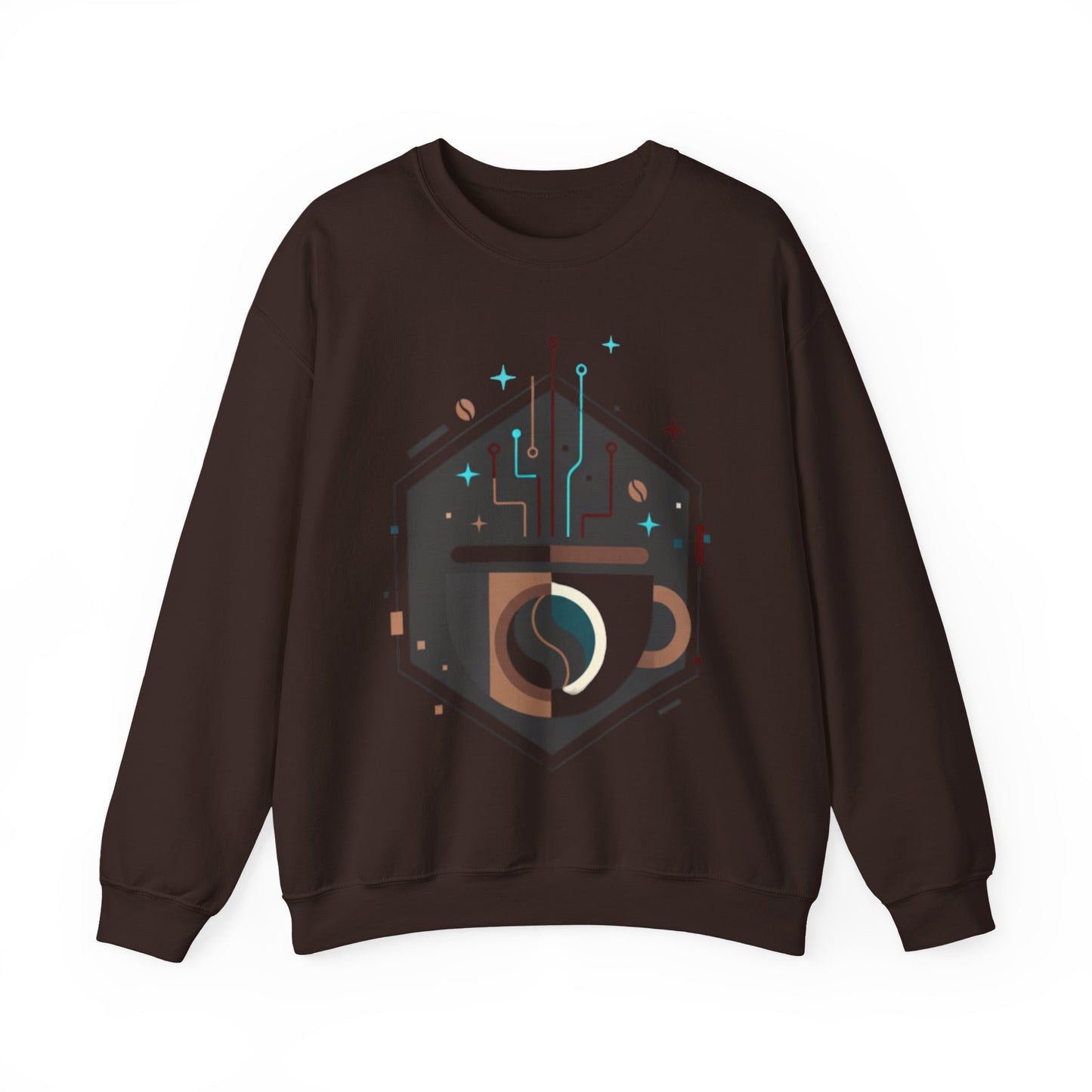 ⚡☕ Tech Coffee Circuit Sweatshirt USA | Eco-Friendly Unisex Coffee Sweater