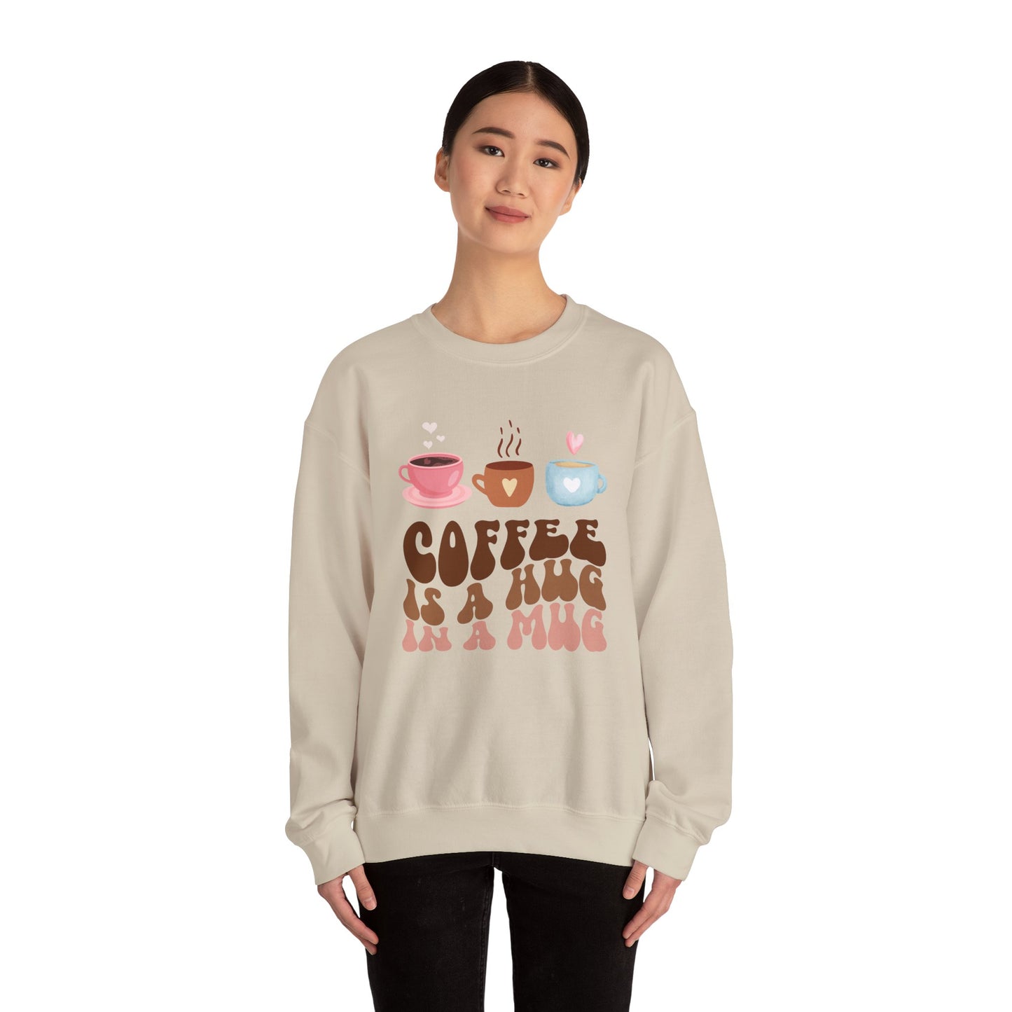 ☕ Coffee Is a Hug in a Mug Sweatshirt USA | Cozy Unisex Sweater