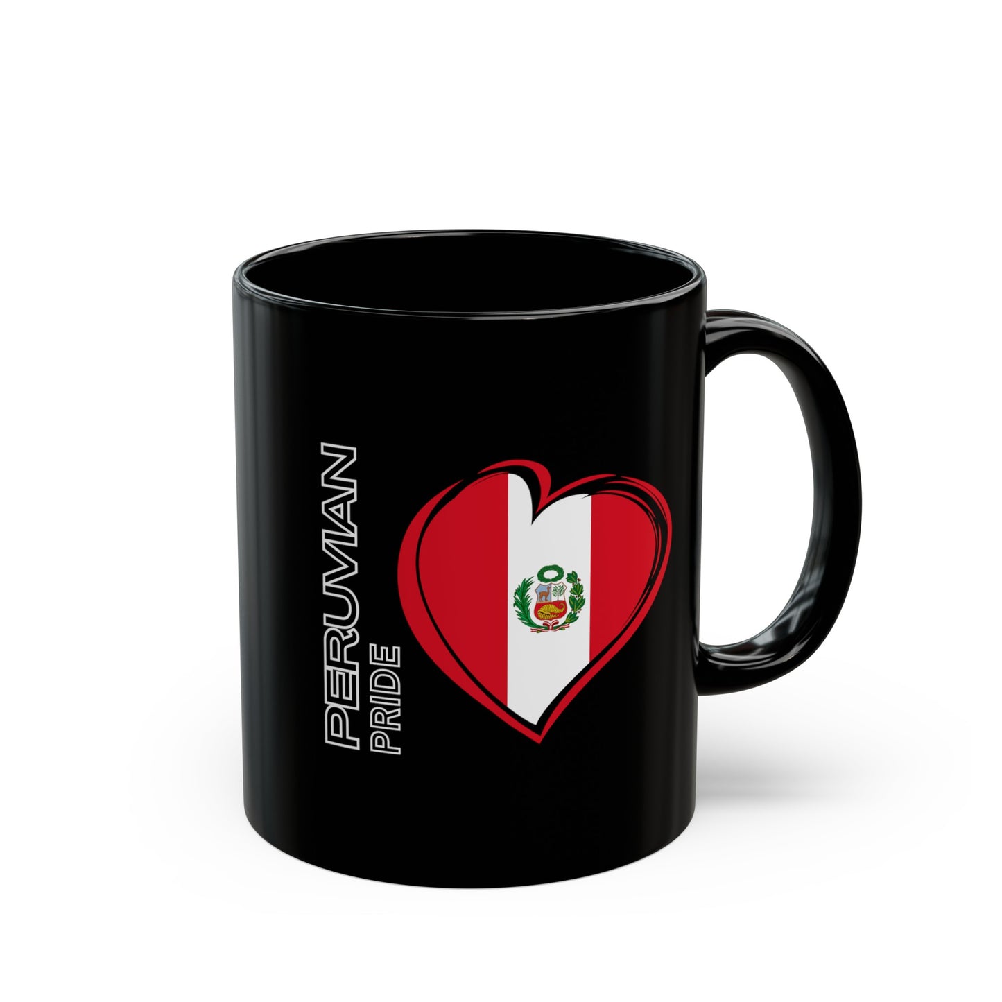 Best Peruvian Coffee Black Mug (11oz, 15oz) "Peru Flag"
