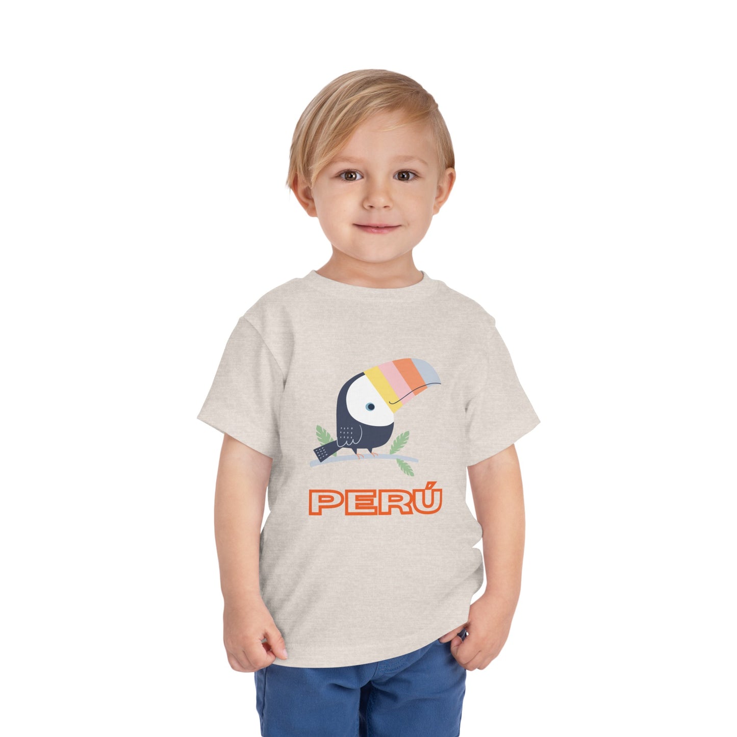 Best PeruvianToddler Short Sleeve Tee "Peru Toucan Colors"
