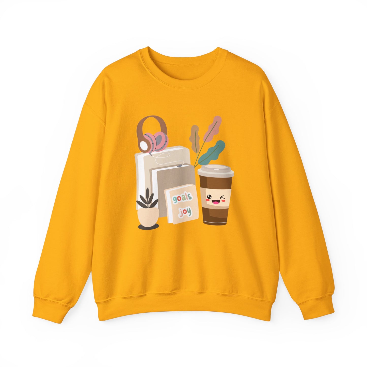 ☕ Goals & Joy Coffee Sweatshirt USA | Motivational Unisex Sweater