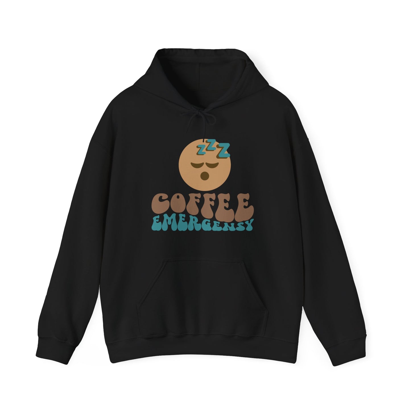 Coffee Emergency Hoodie (Unisex) – Funny Sleepy Face Coffee Lover Hoodie (USA Only)