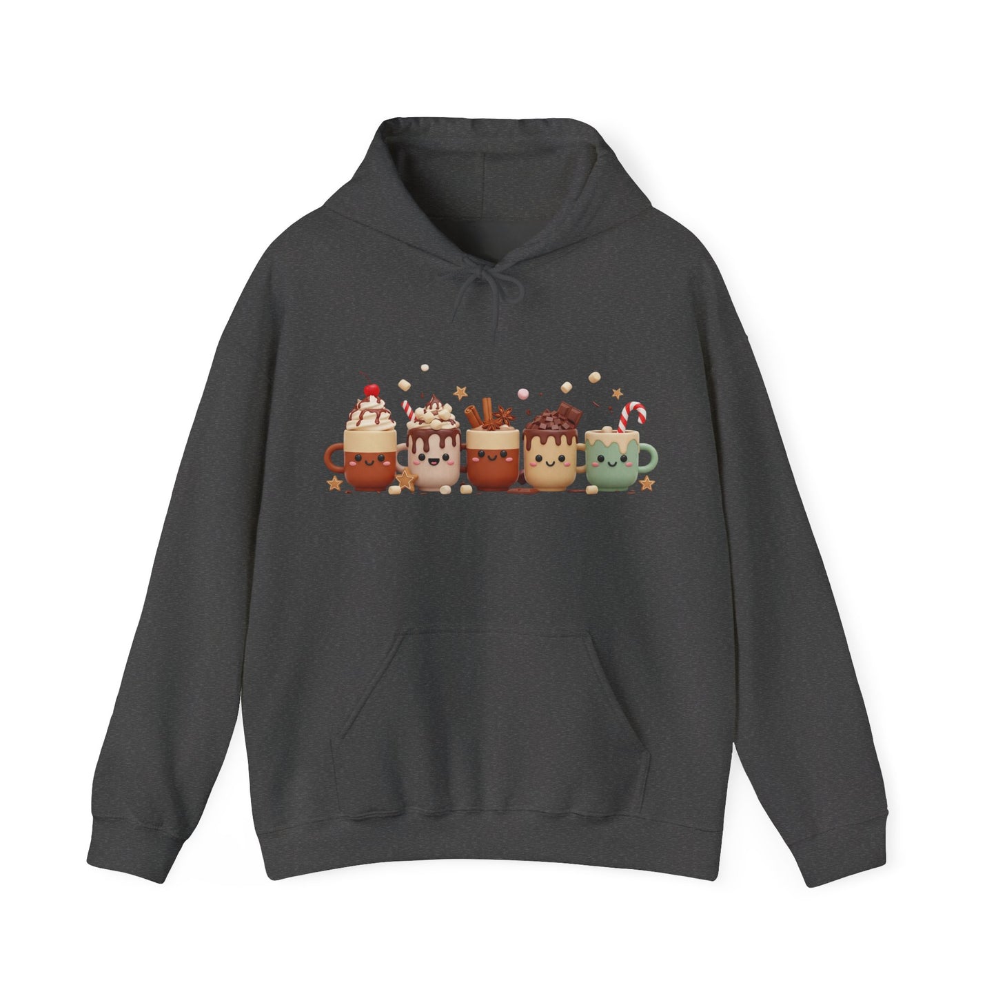 Cute Festive Coffee Mugs Hoodie USA βπ β Unisex Holiday Hoodie for Coffee Lovers
