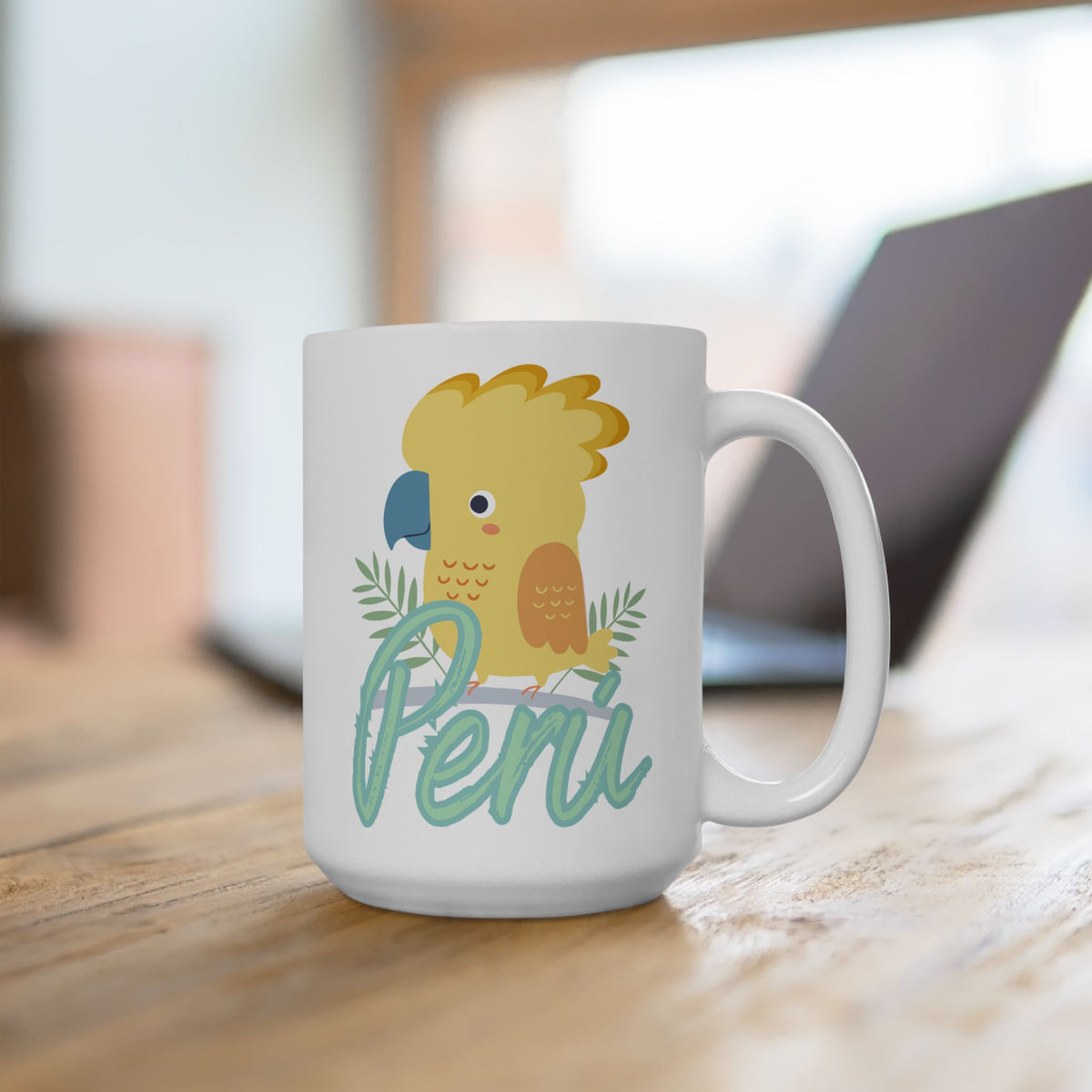 Best Peruvian Ceramic Coffee Mug "Gallito de las Rocas"