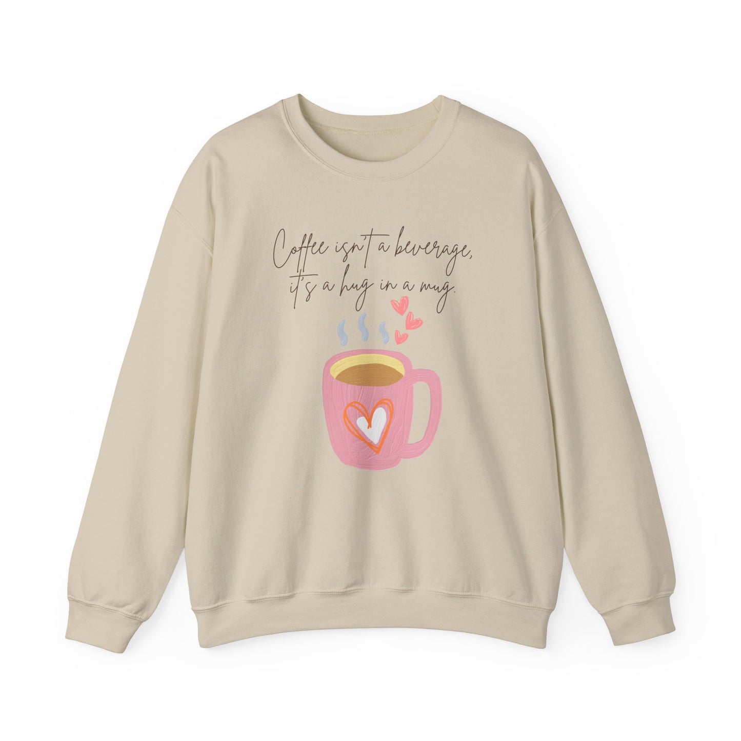 ☕ Coffee Hug in a Mug Sweatshirt USA | Cozy Unisex Sweater for Coffee Lovers