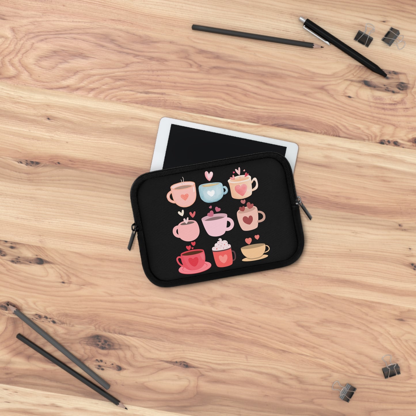 Best Coffee Laptop Sleeve "Coffee Mugs Heart"