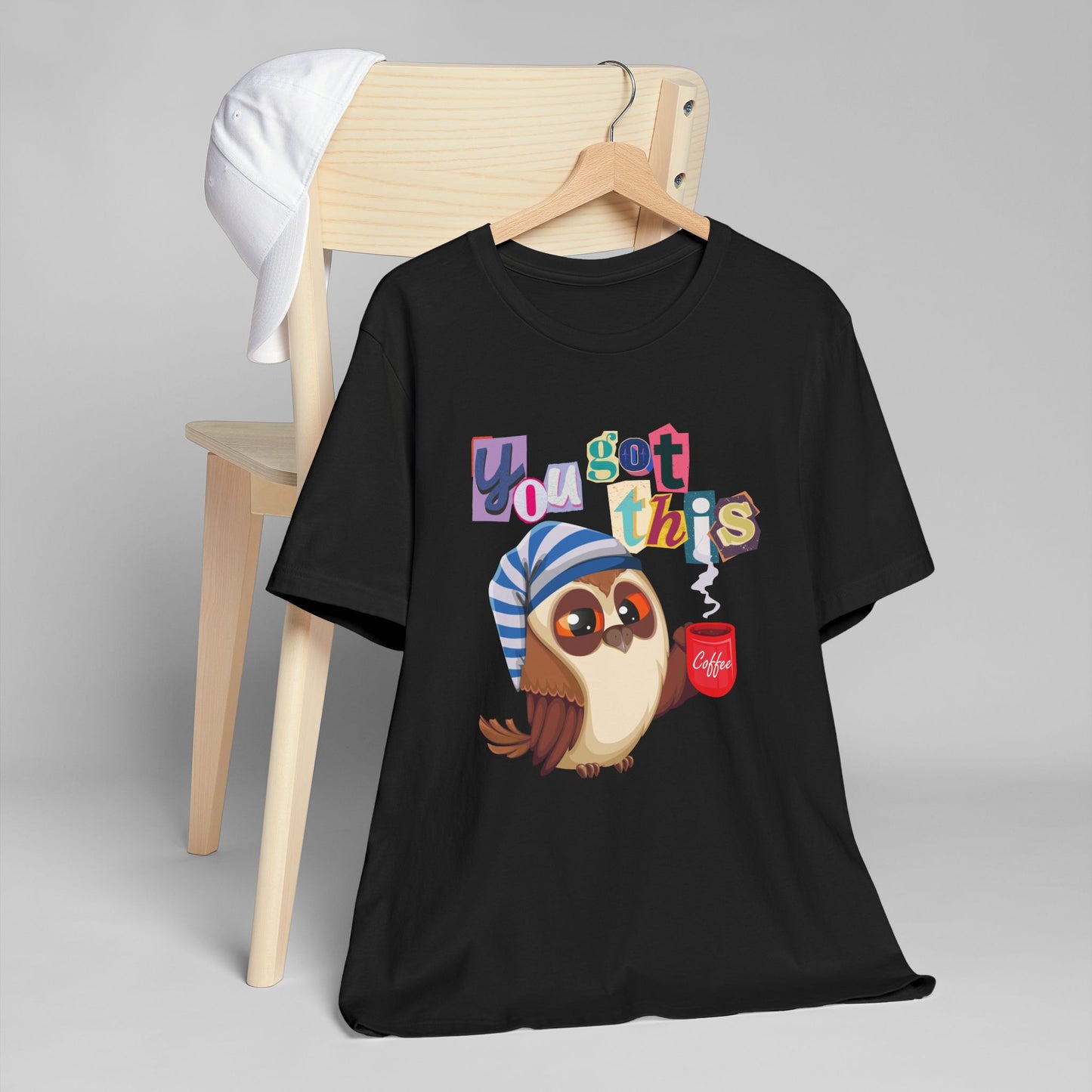 You Got This Coffee Owl T-Shirt – Cute Motivational Graphic Tee for Coffee Lovers (USA Only)