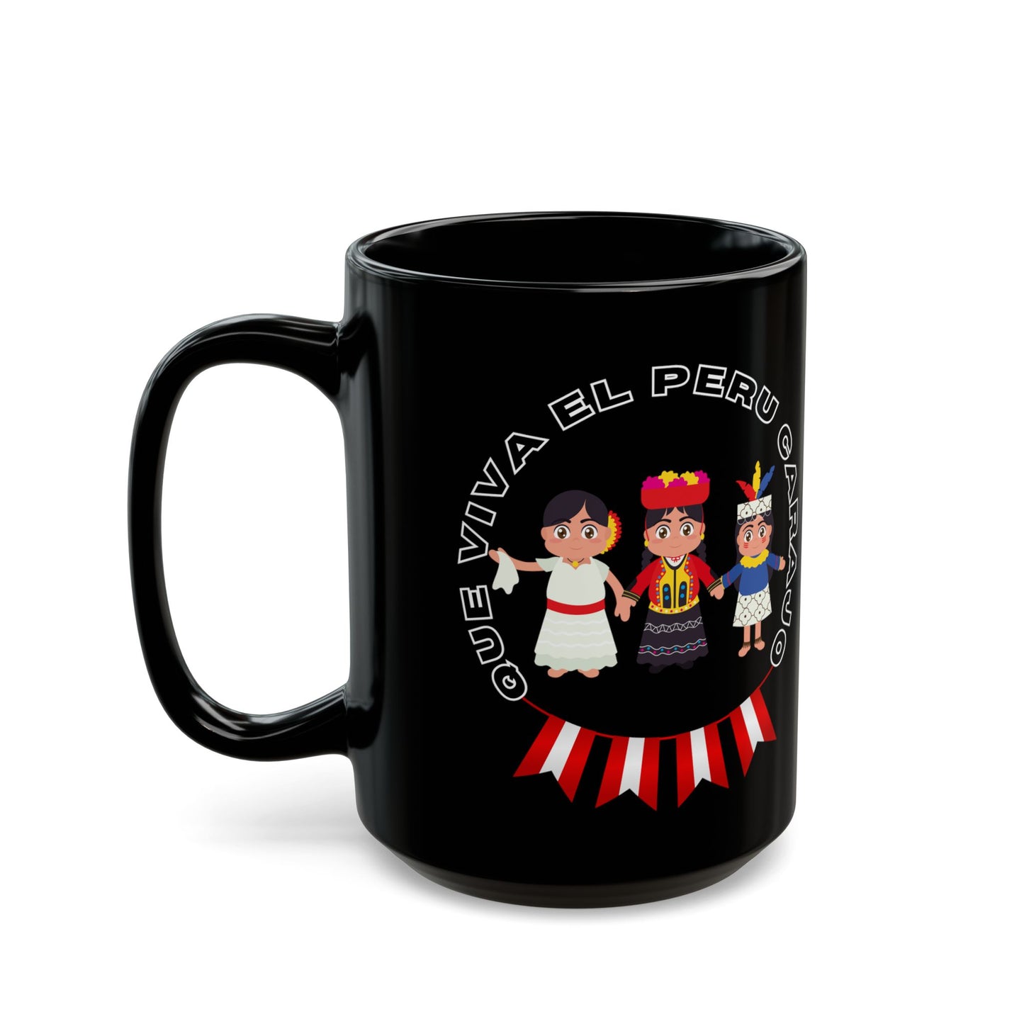Peruvian Coffee Black Mug (11oz, 15oz) "PERU Costa, Sierra y selva"